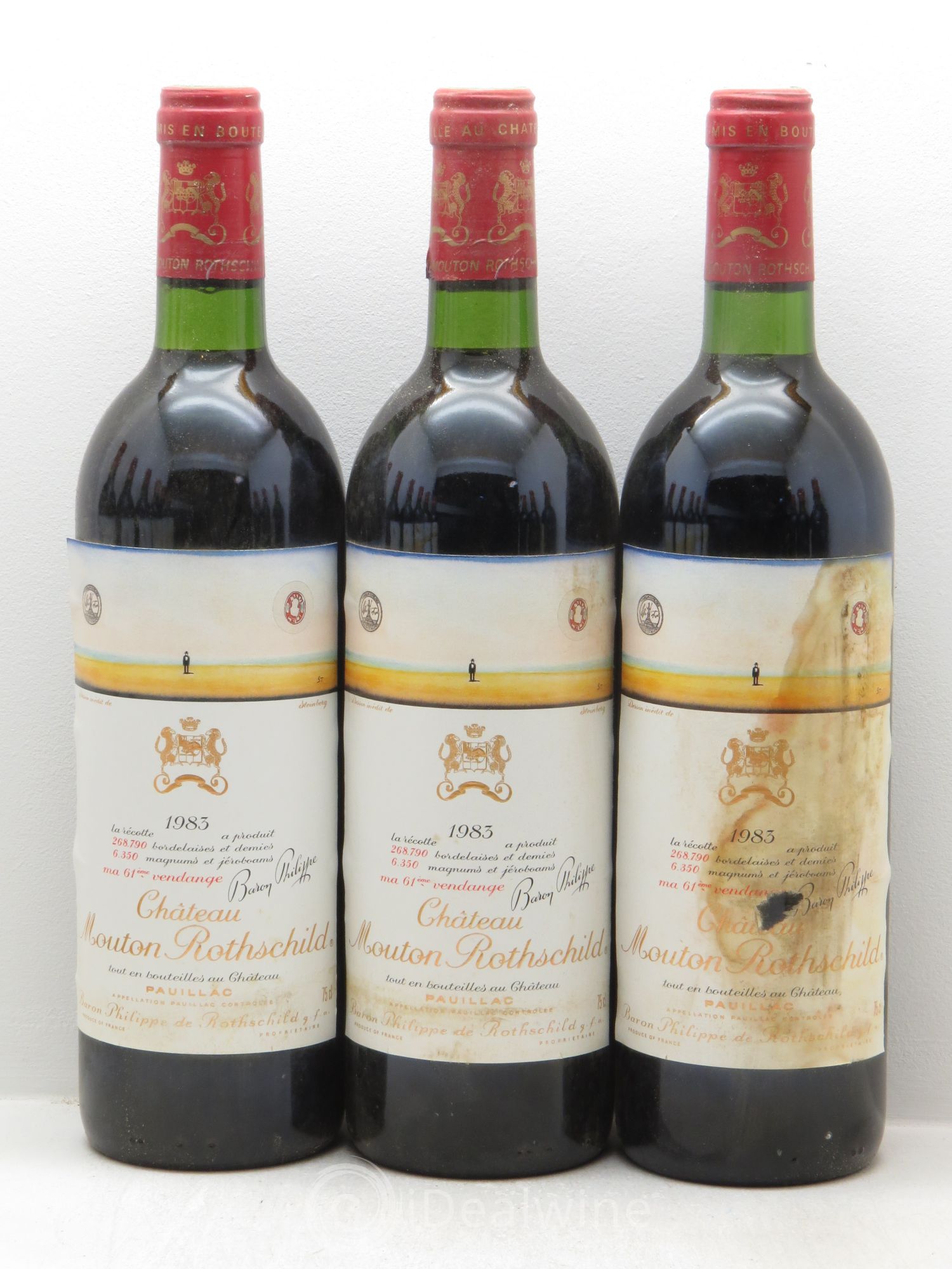 Château Mouton Rothschild 1er Grand Cru Classé 1983 - Lot de 12 bouteilles - 1