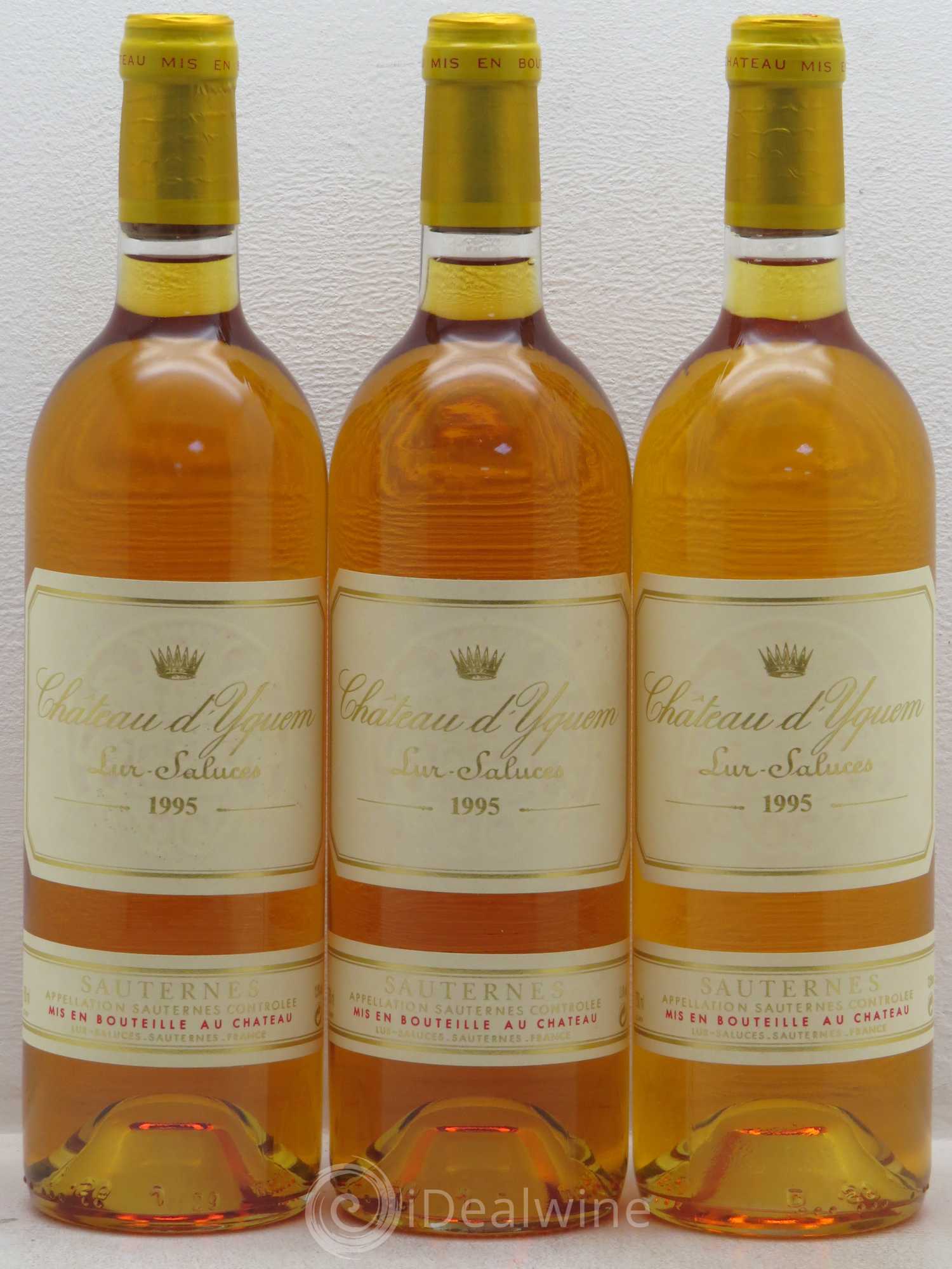 Château d' Yquem 1er Cru Classé Supérieur 1995 - Lotto di 3 bottiglie - 0