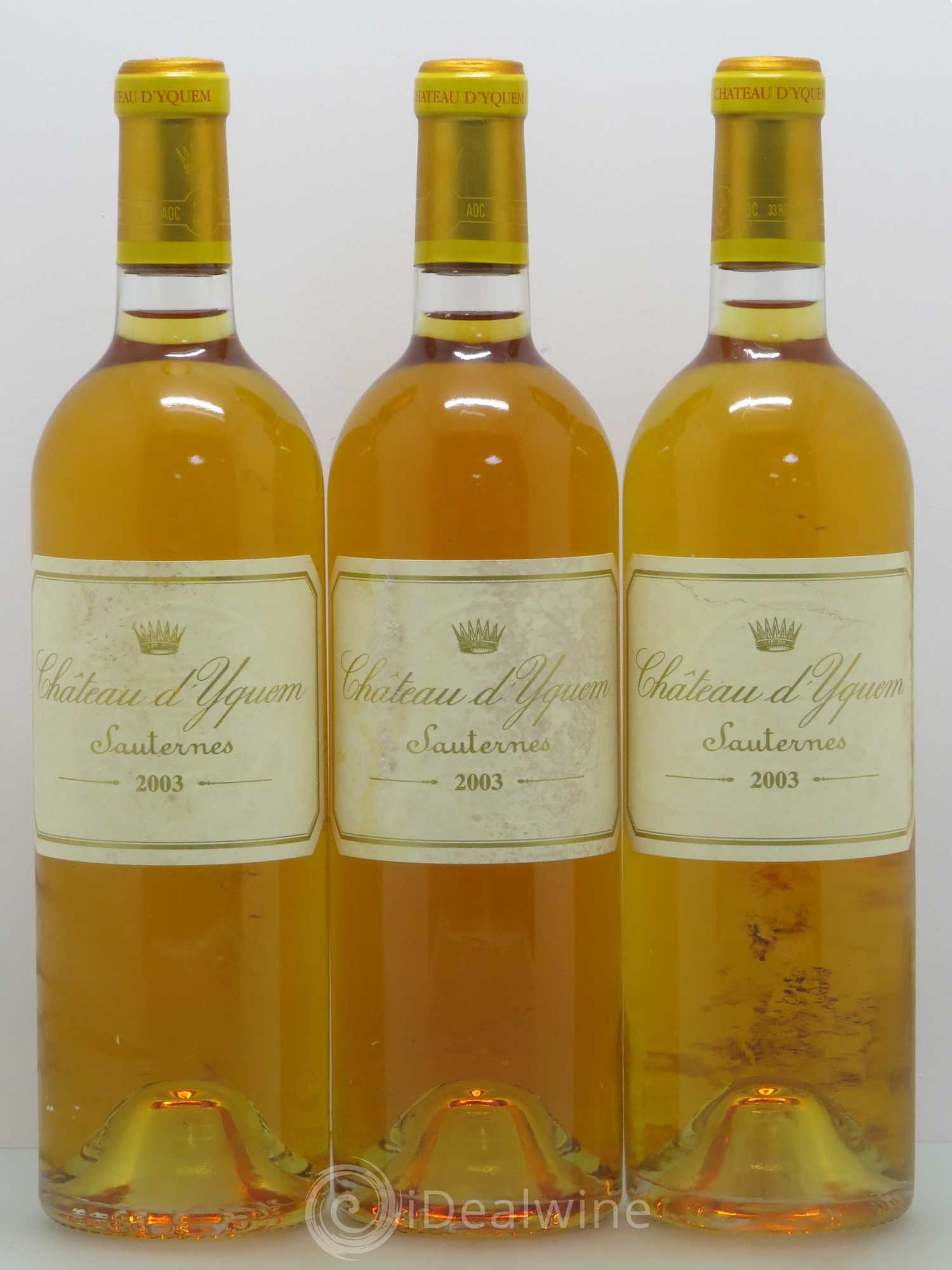 Château d' Yquem 1er Cru Classé Supérieur 2003 - Lotto di 3 bottiglie - 0