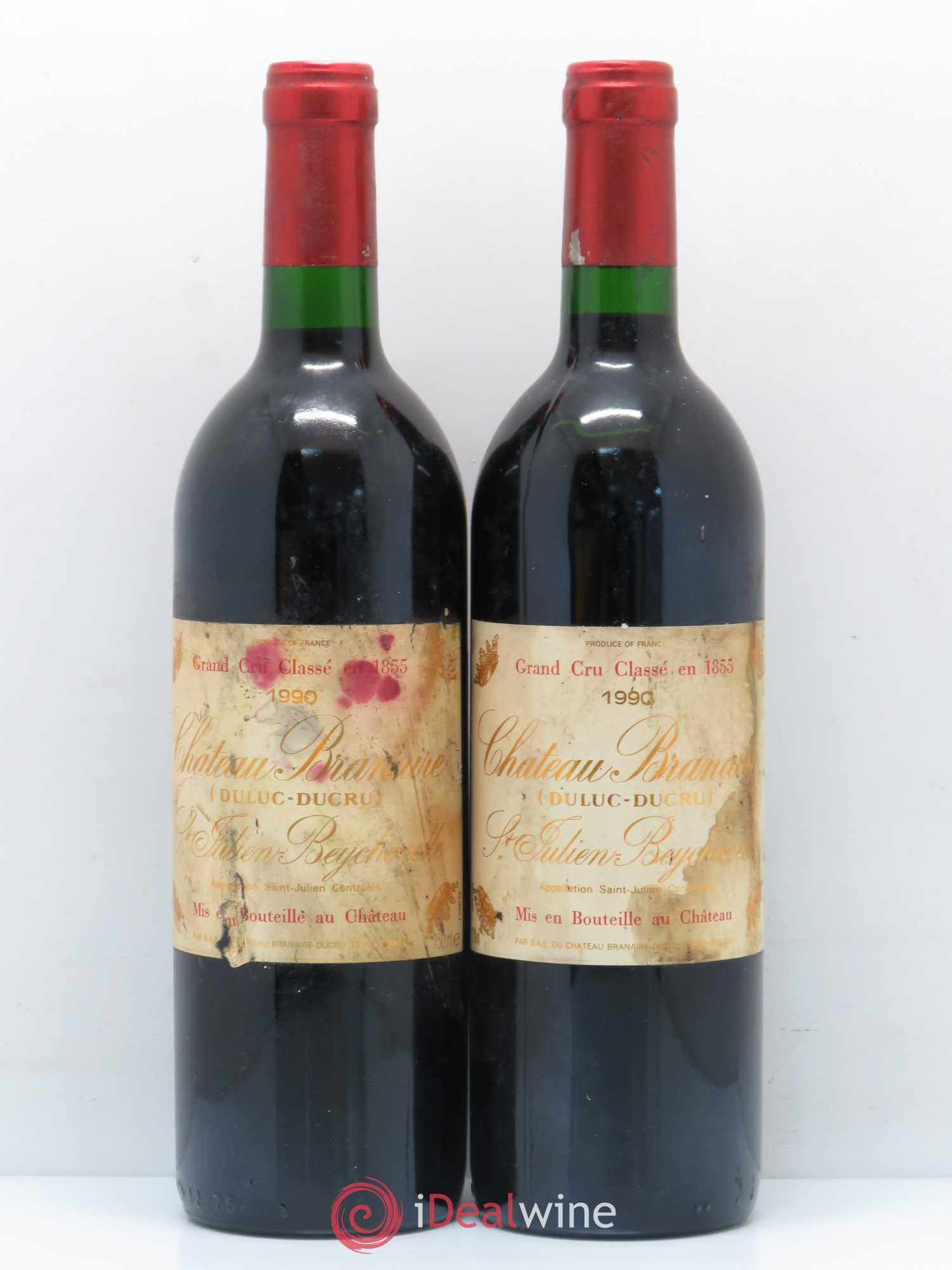 Château Branaire Ducru 4ème Grand Cru Classé 1990 - Lot de 2 bouteilles - 0
