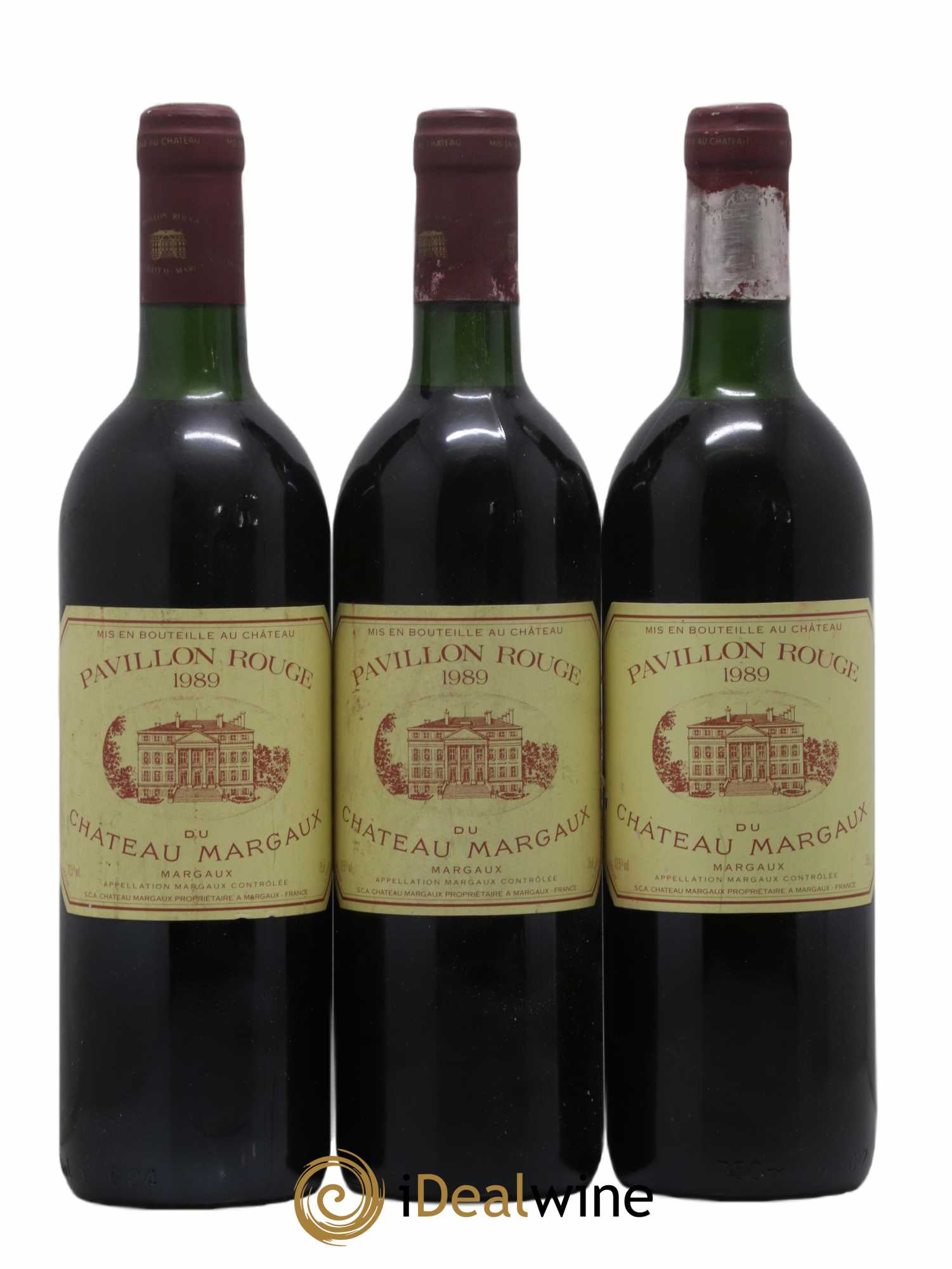 Pavillon Rouge du Château Margaux Second Vin 1989 - Lot de 3 bouteilles - 0