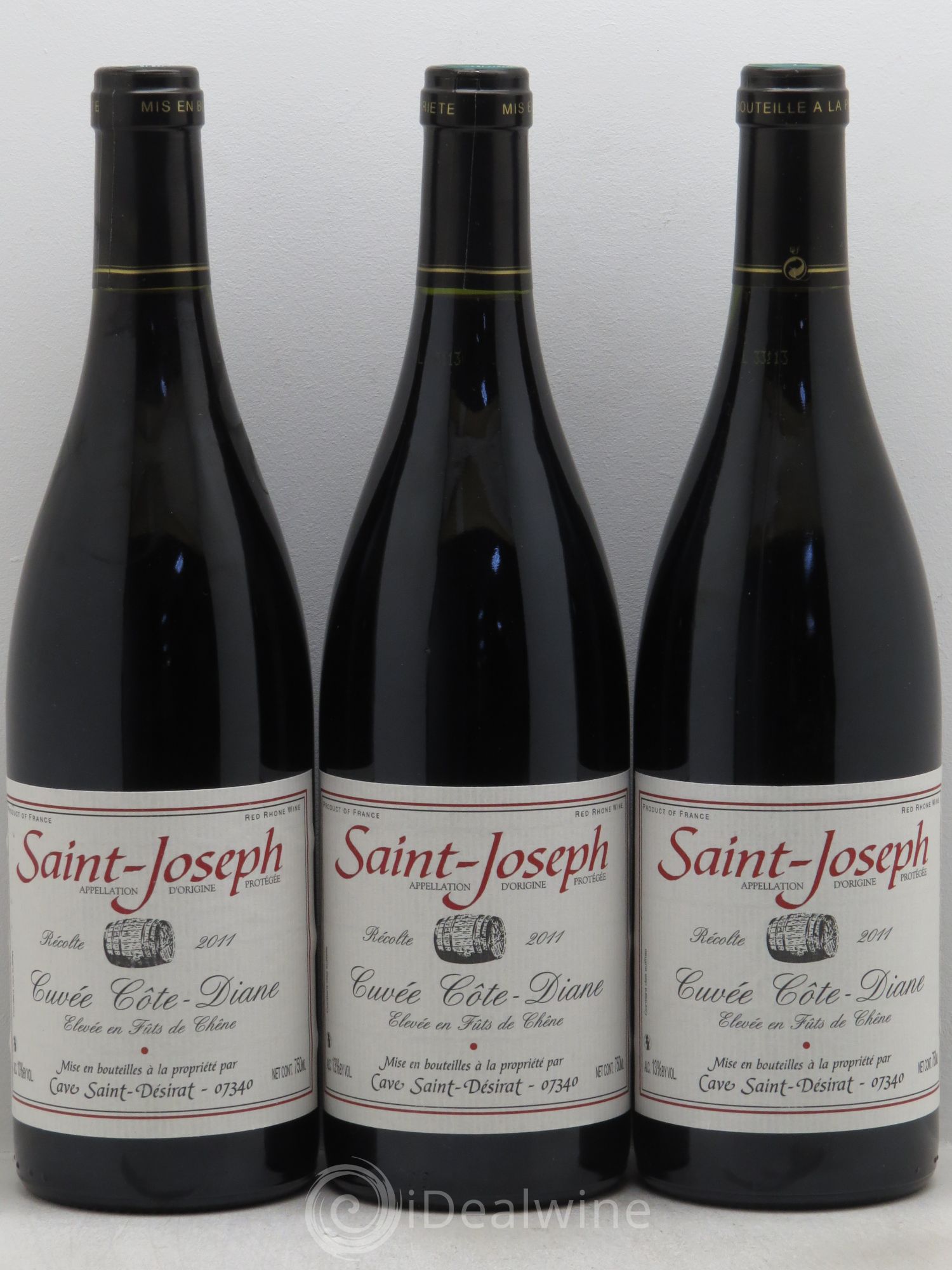 Saint-Joseph Cote Diane Cave Saint Desirat (sans prix de réserve - no reserve) 2011 - Posten von 3 Flaschen - 0