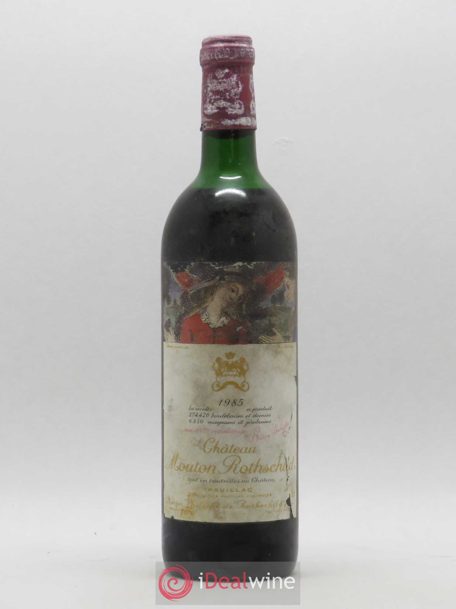 Château Mouton Rothschild 1er Grand Cru Classé 1985 - Lot de 1 bouteille - 0