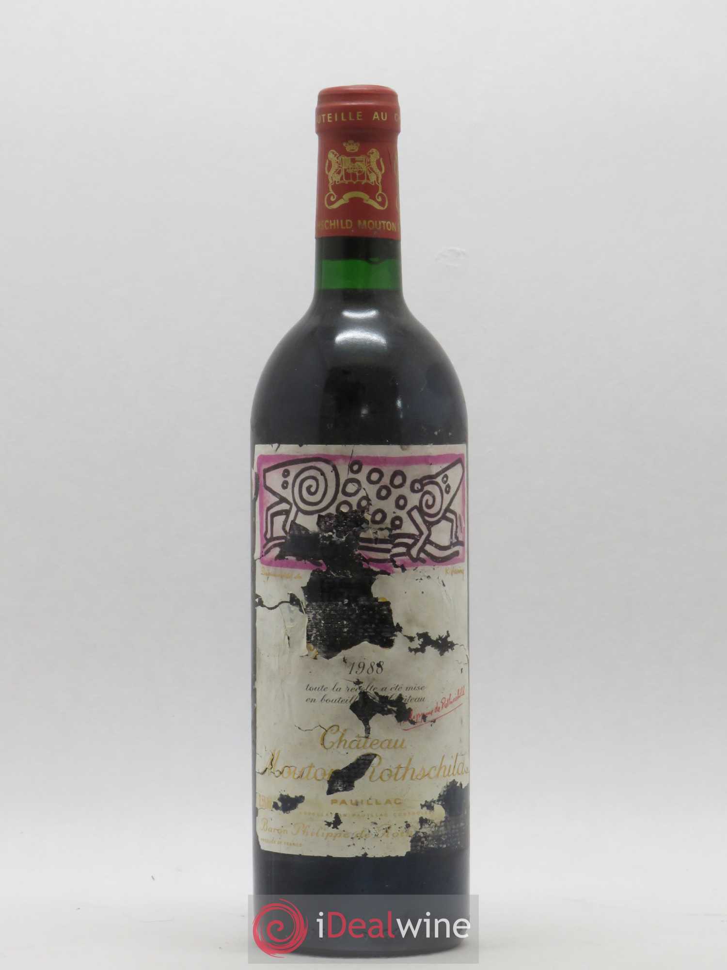 Château Mouton Rothschild 1er Grand Cru Classé 1988 - Lot de 1 bouteille - 0