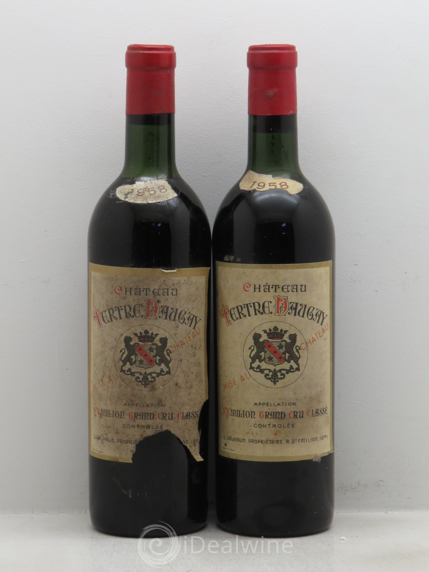 Château Tertre Daugay Grand Cru Classé 1958 - Lot de 2 bouteilles - 0
