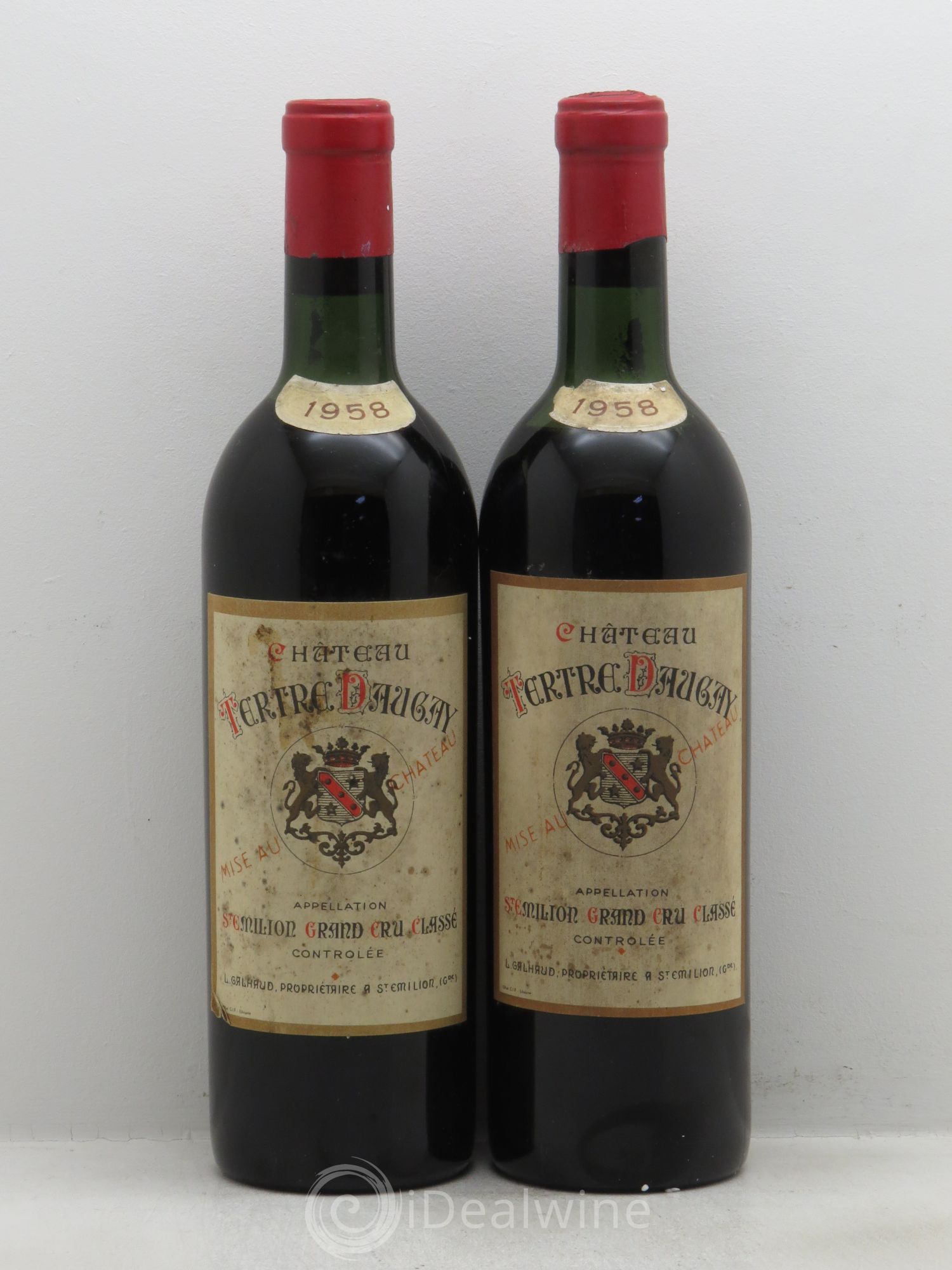 Château Tertre Daugay Grand Cru Classé 1958 - Lot de 2 bouteilles - 0