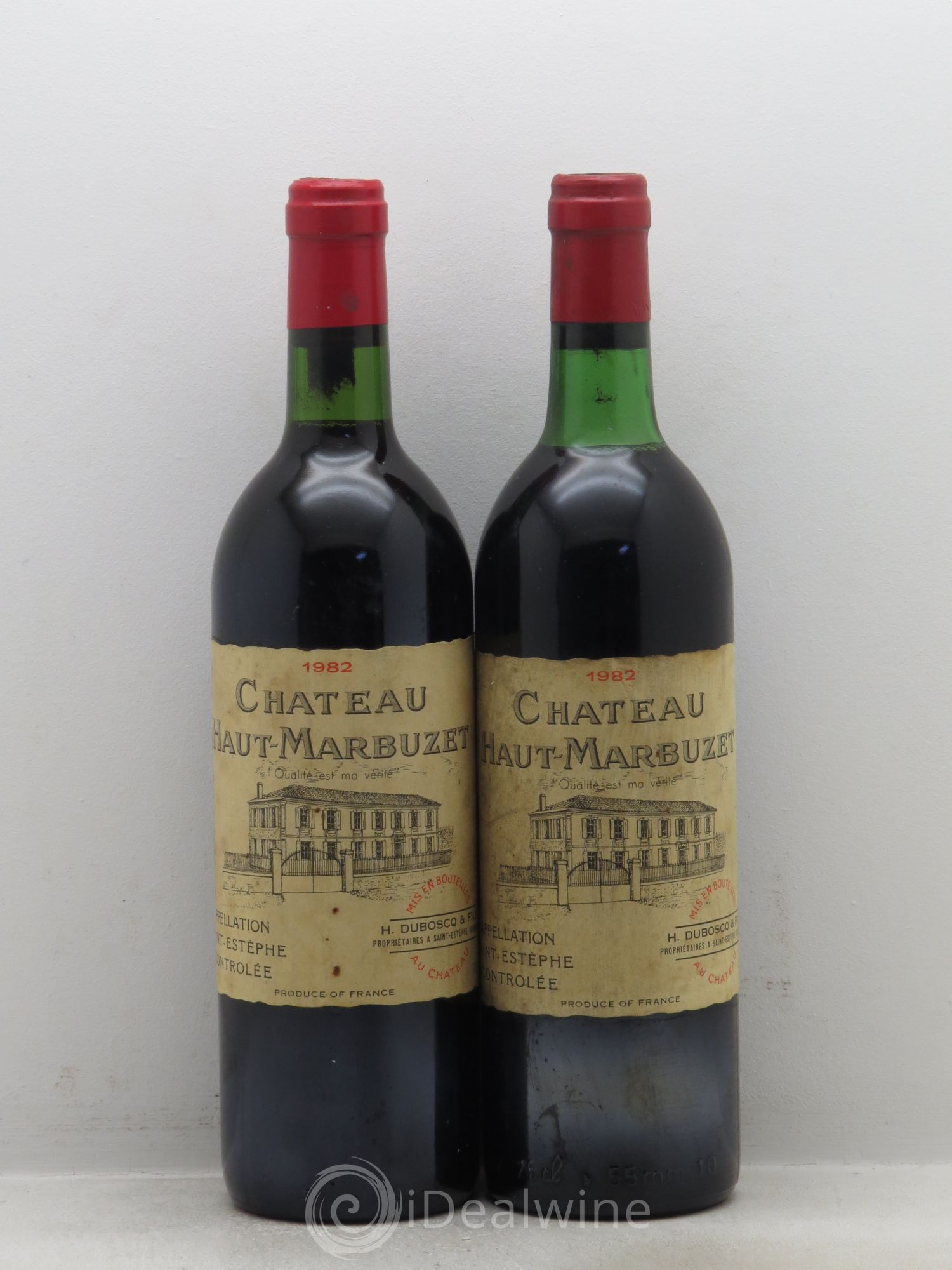 Château Haut Marbuzet 1982 - Lot de 2 bouteilles - 0