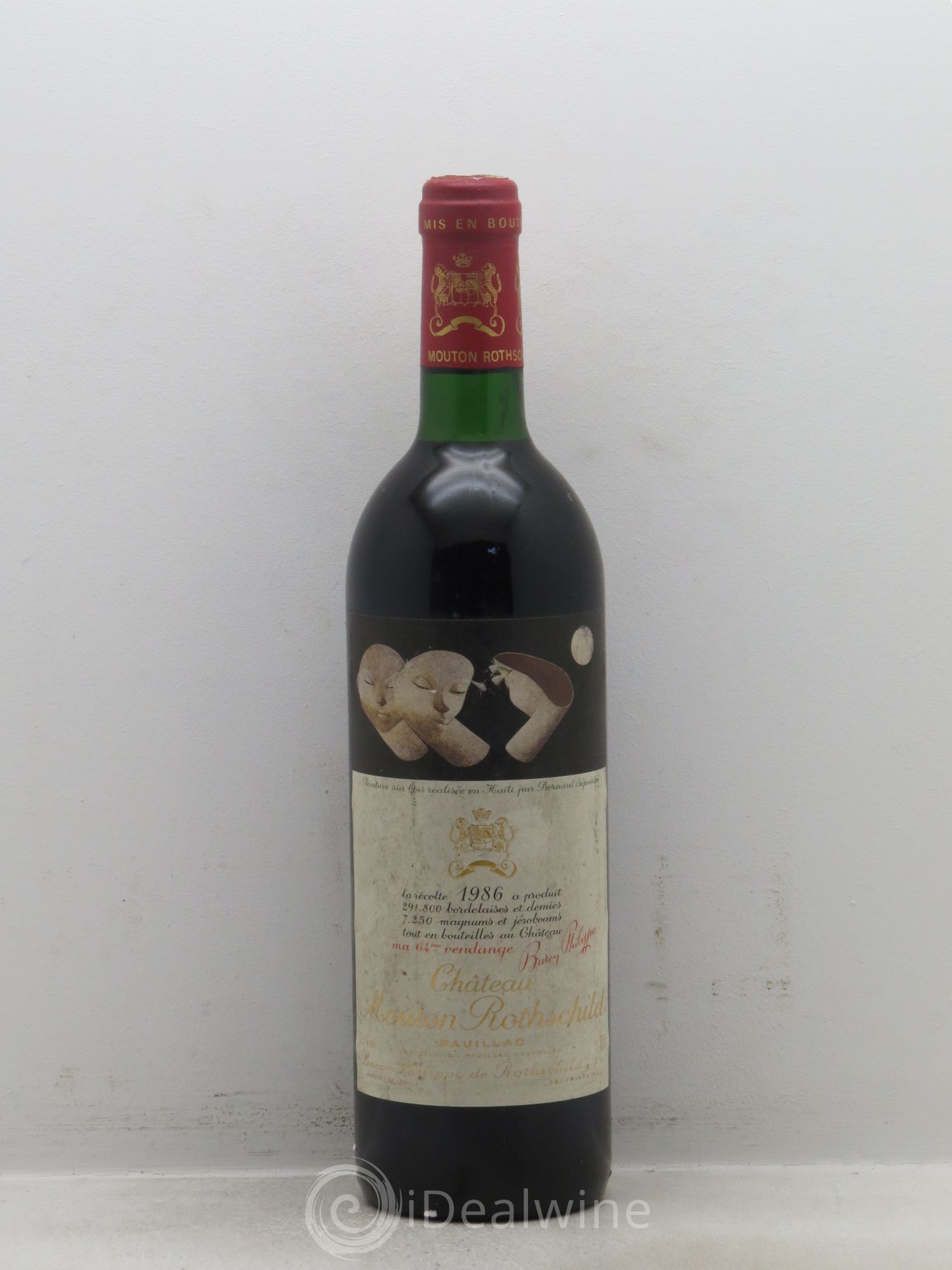 Château Mouton Rothschild 1er Grand Cru Classé 1986 - Lot de 1 bouteille - 0