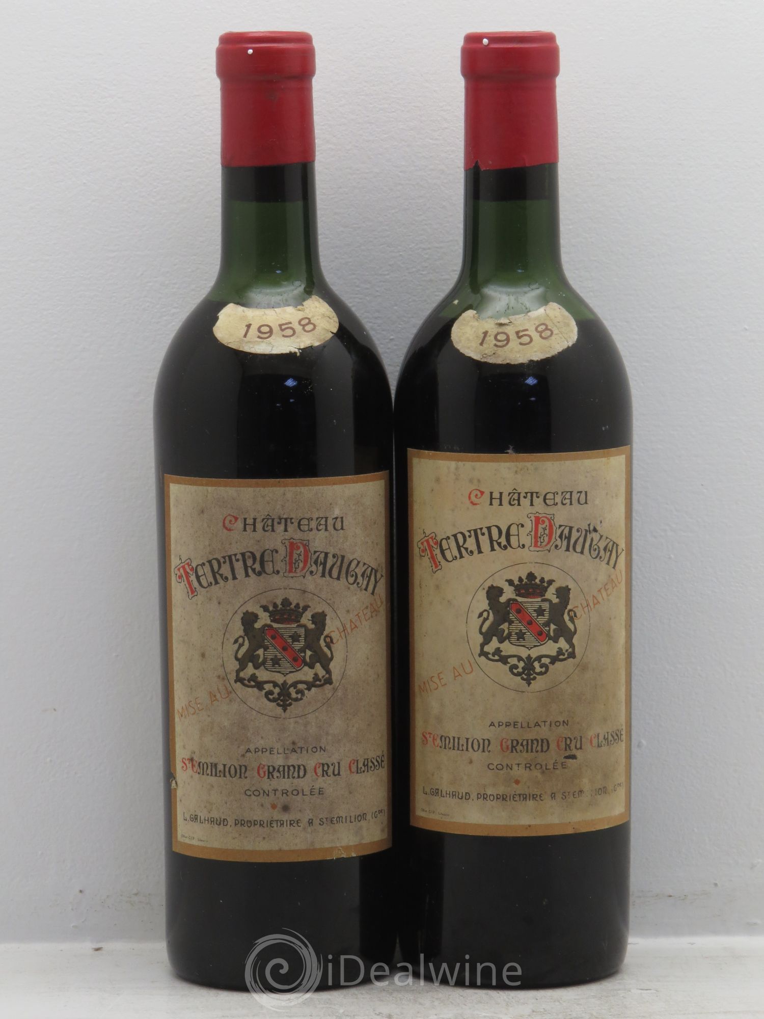Château Tertre Daugay Grand Cru Classé 1958 - Lot de 2 bouteilles - 0