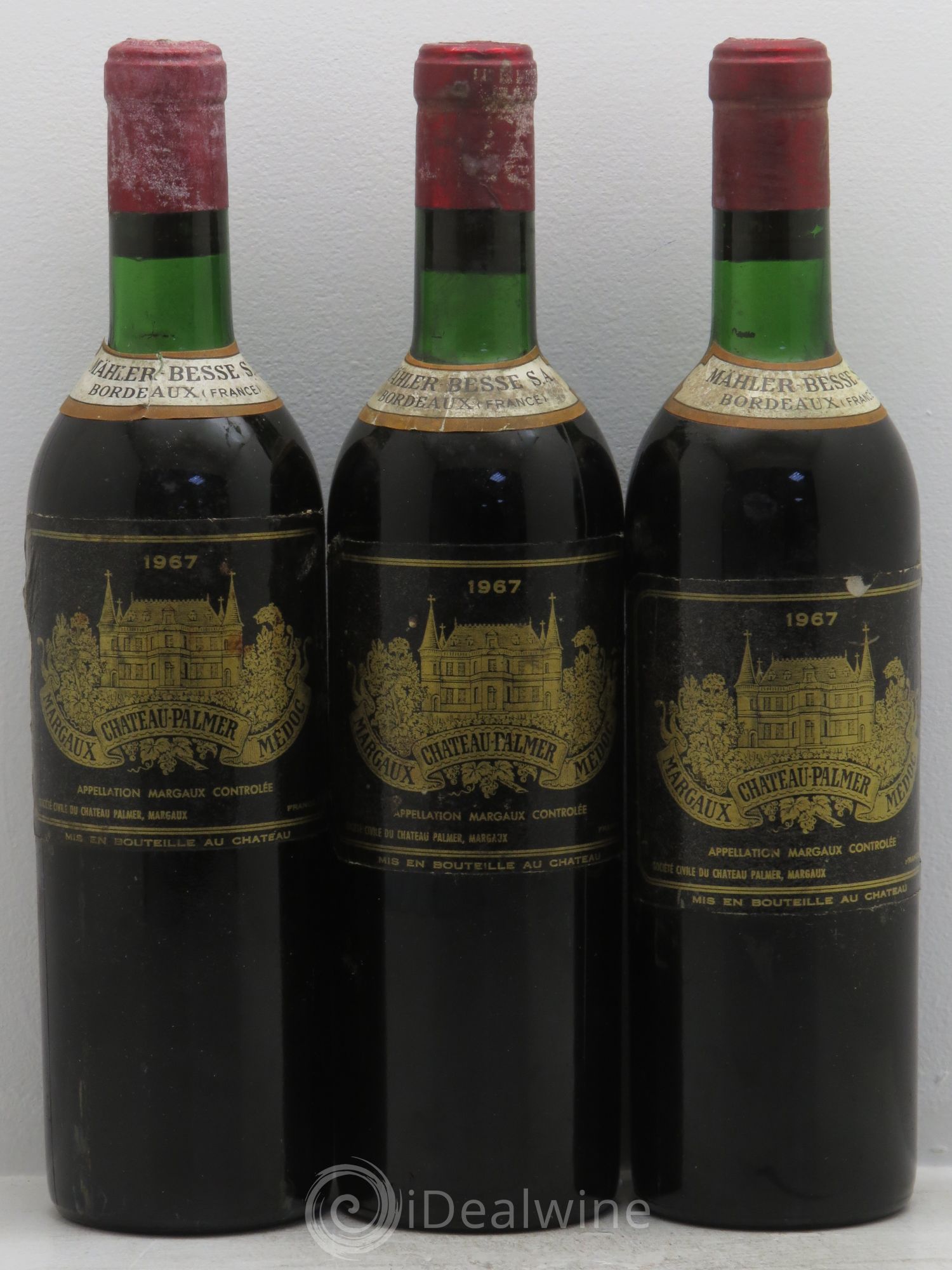 Château Palmer 3ème Grand Cru Classé 1967 - Lot de 3 bouteilles - 0