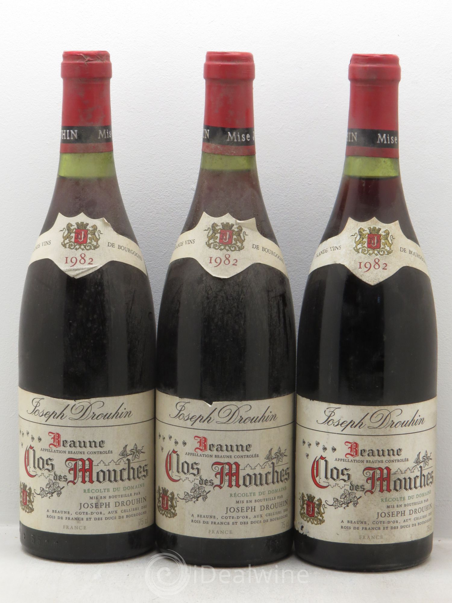 Beaune 1er Cru Clos des Mouches Joseph Drouhin 1982 - Lot de 3 bouteilles - 0
