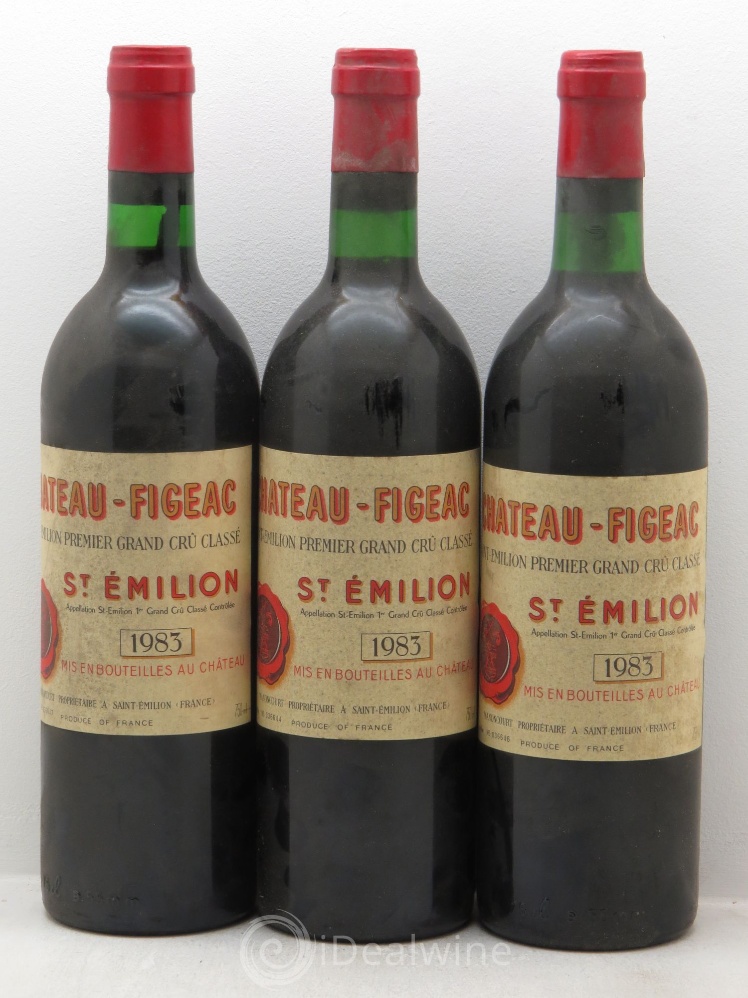 Château Figeac 1er Grand Cru Classé A 1983 - Lot de 3 bouteilles - 0