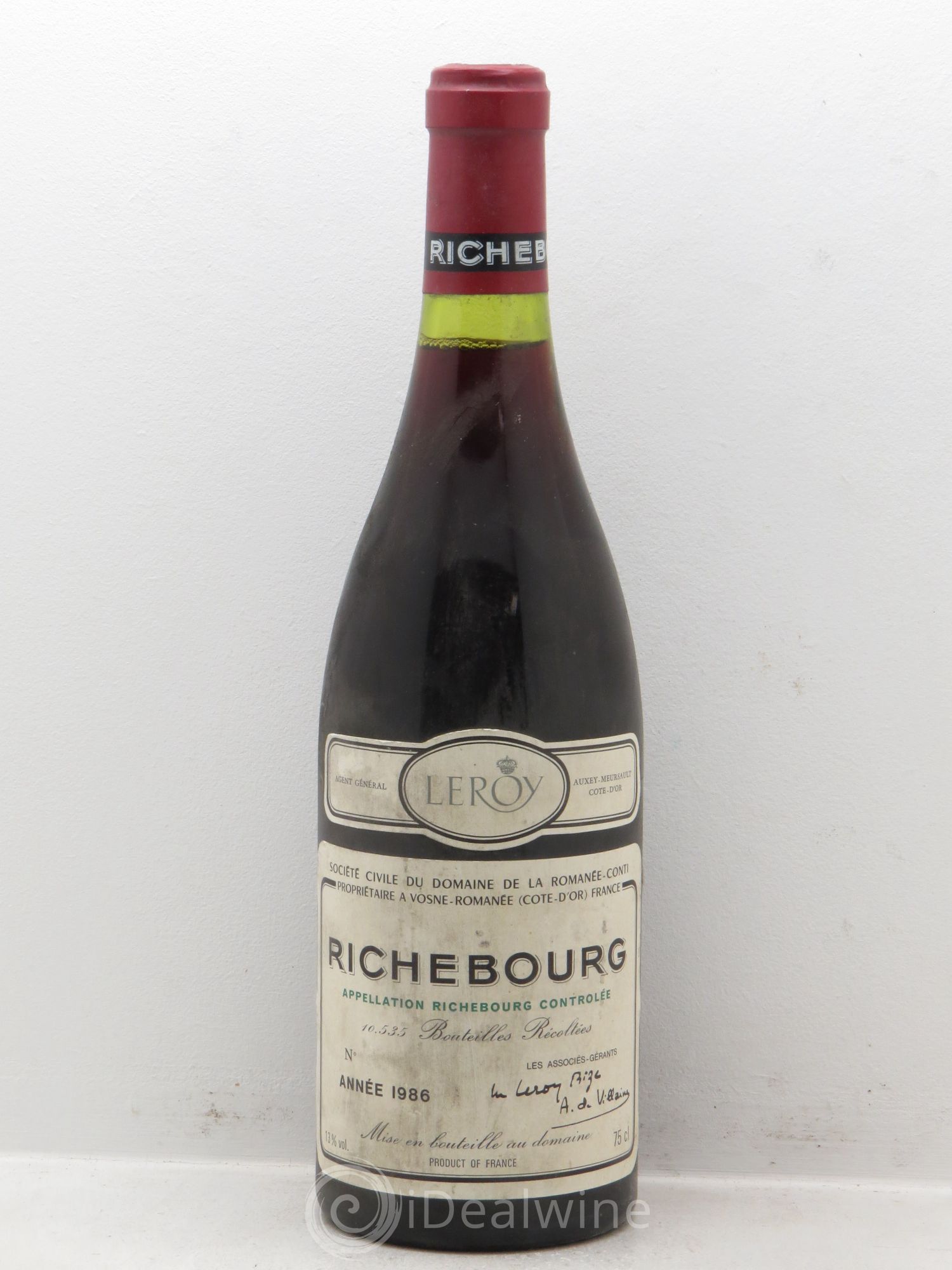 Richebourg Grand Cru Domaine de la Romanée-Conti 1986 - Lot de 1 bouteille - 0