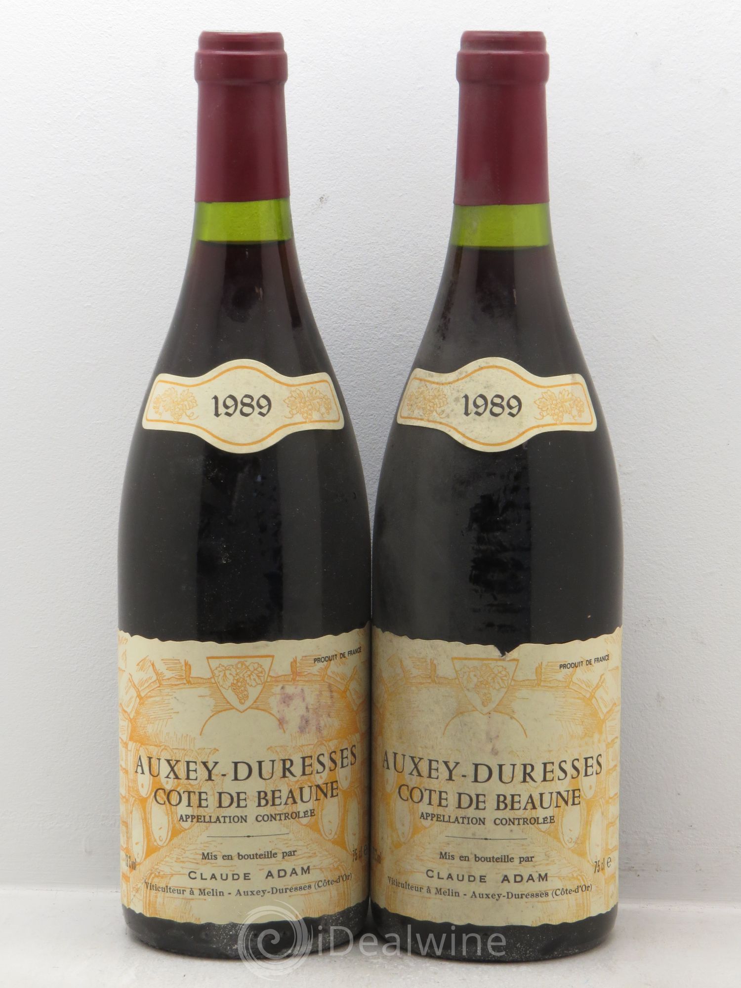 Auxey-Duresses C.Adam 1989 - Lot de 2 bouteilles - 0