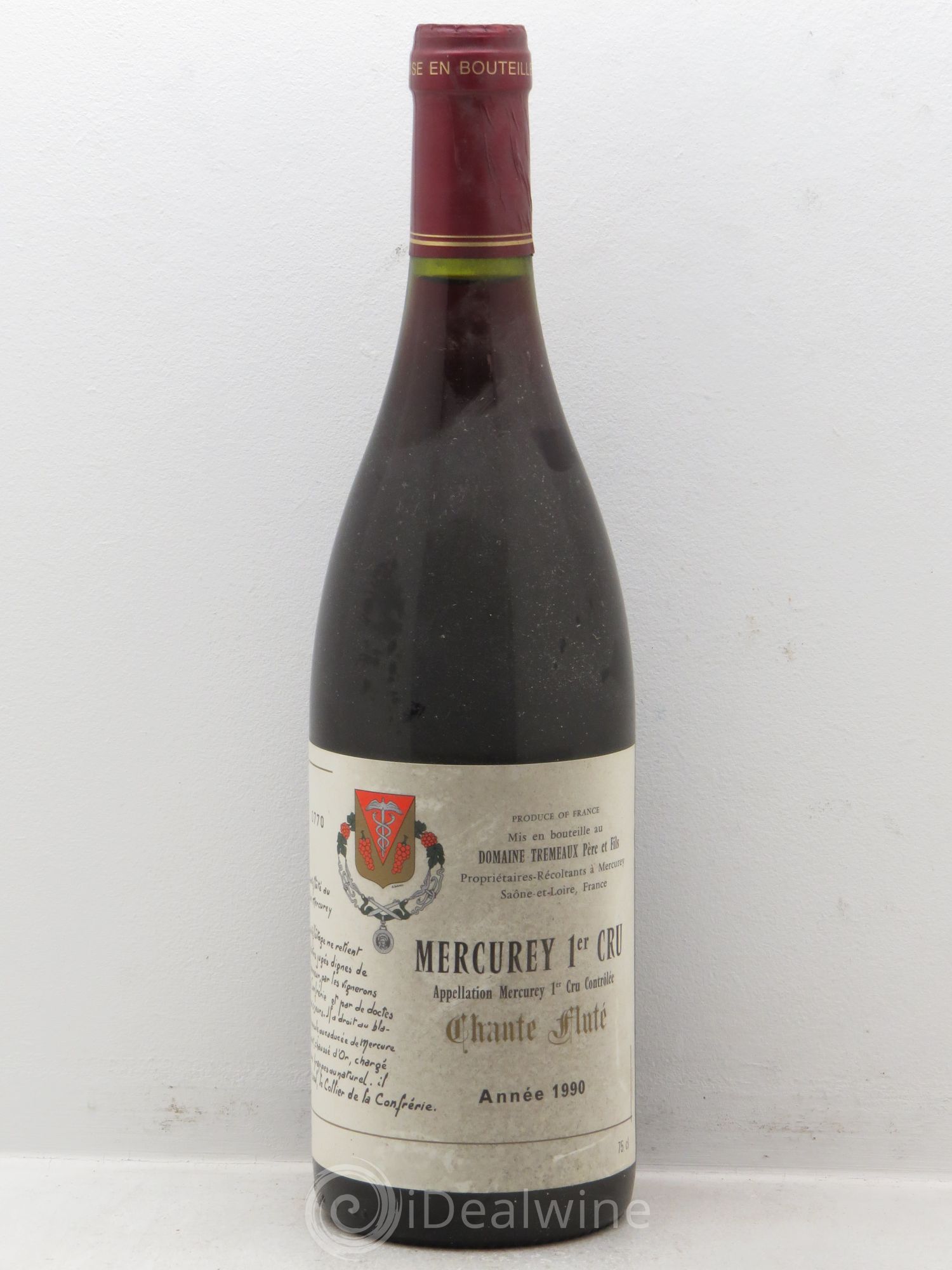 Mercurey 1er Cru Chante flûte Domaine Trémeau 1990 - Posten von 6 Flaschen - 0