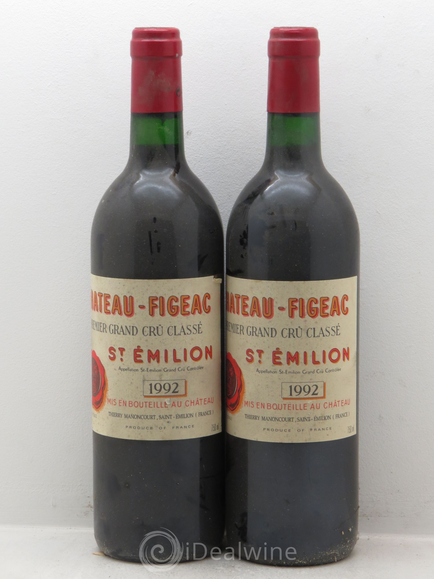 Château Figeac 1er Grand Cru Classé A 1992 - Lot de 2 bouteilles - 0
