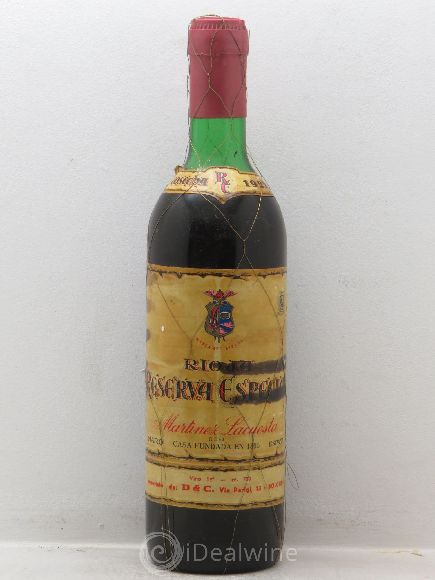 Rioja DOCA Reserva Especial Martinez Lacuesta (sans prix de réserve) 1922 - Posten von 1 Flasche - 0