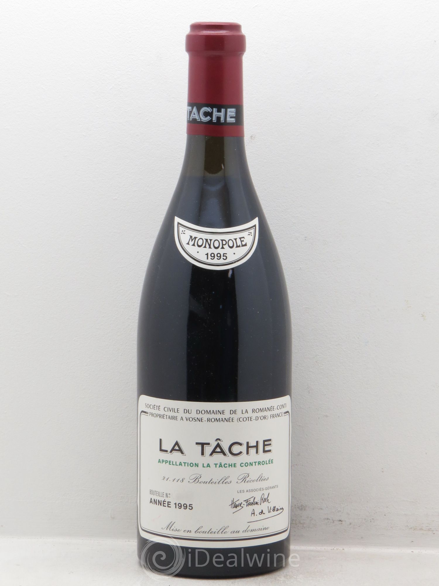 La Tâche Grand Cru Domaine de la Romanée-Conti 1995 - Lot de 1 bouteille - 0
