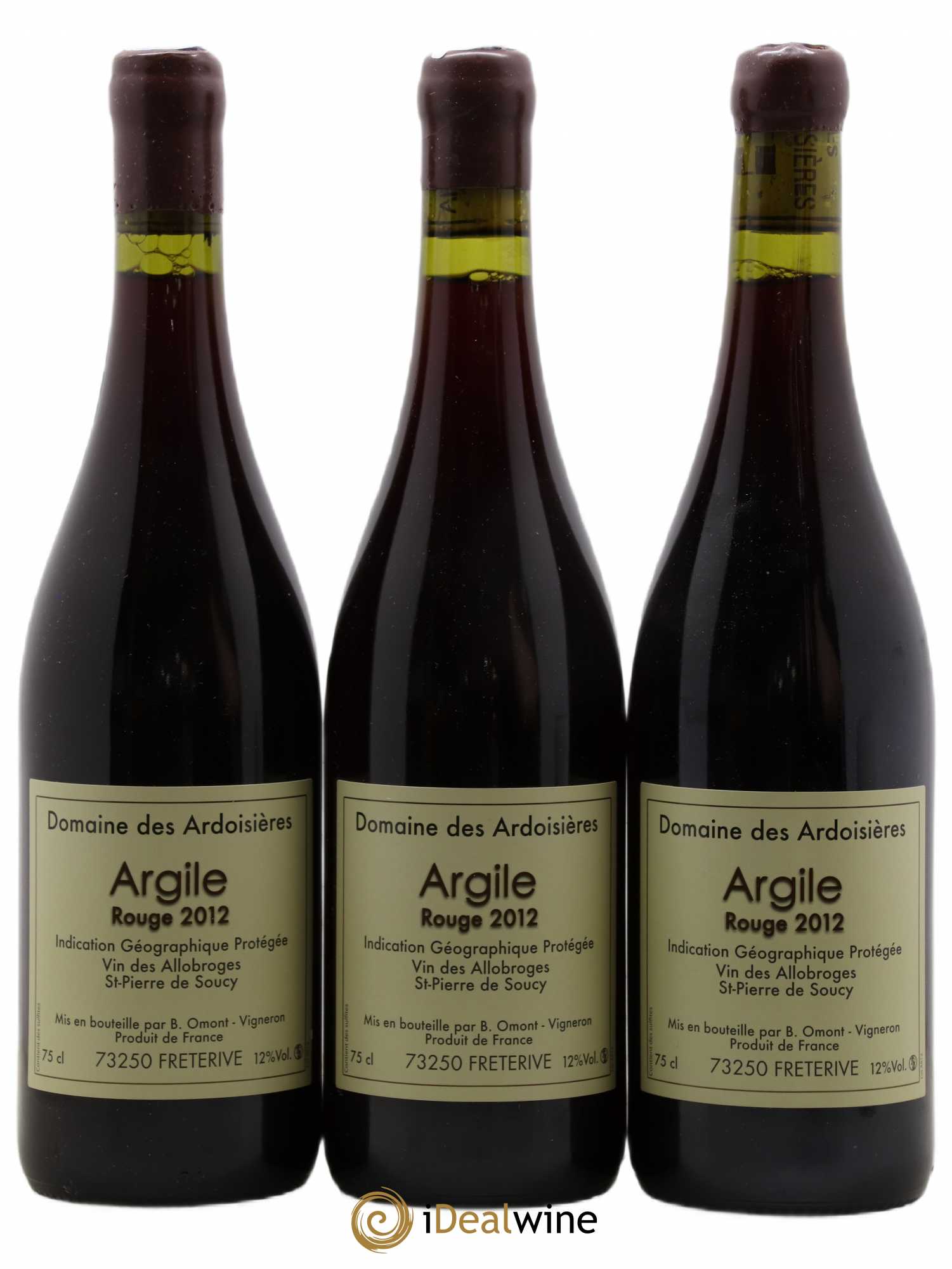 Vin des Allobroges -Saint-Pierre-de-Soucy Argile Ardoisières (Domaine des) 2012 - Lot de 3 bouteilles - 0