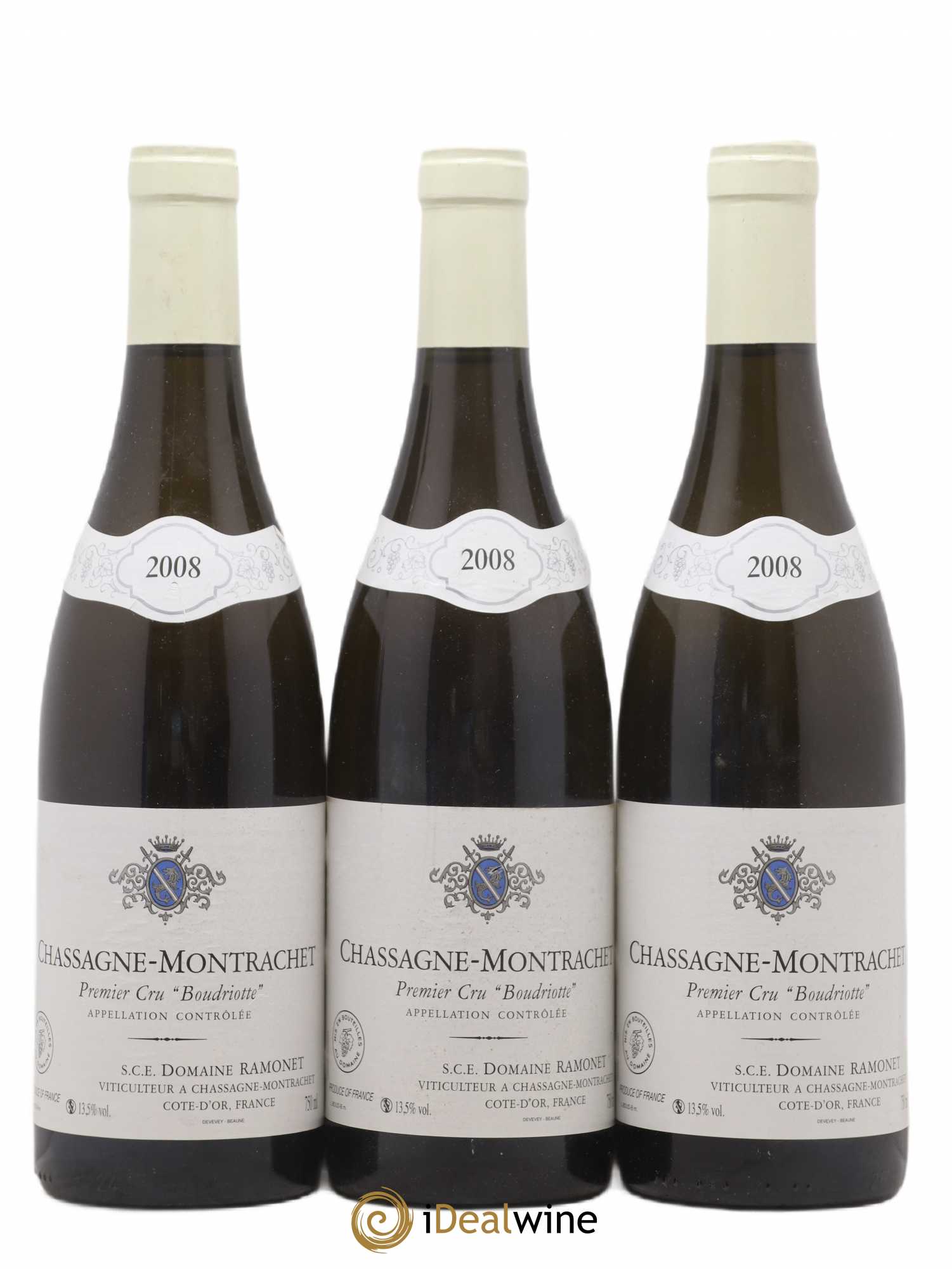 Chassagne-Montrachet 1er Cru Boudriotte Ramonet (Domaine) 2008 - Lot de 3 bouteilles - 0