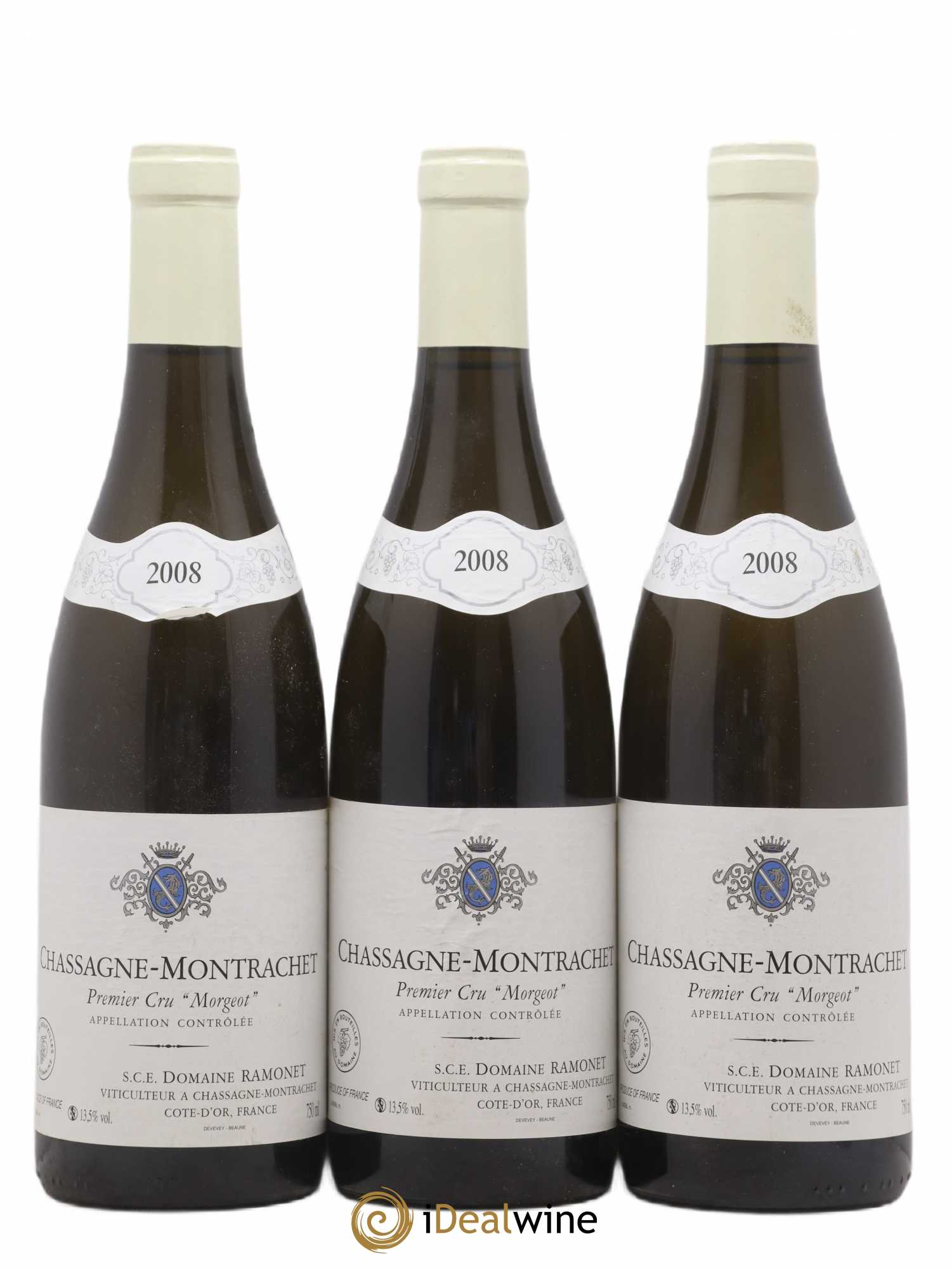 Chassagne-Montrachet 1er Cru Morgeot Ramonet (Domaine) 2008 - Lot de 3 bouteilles - 0