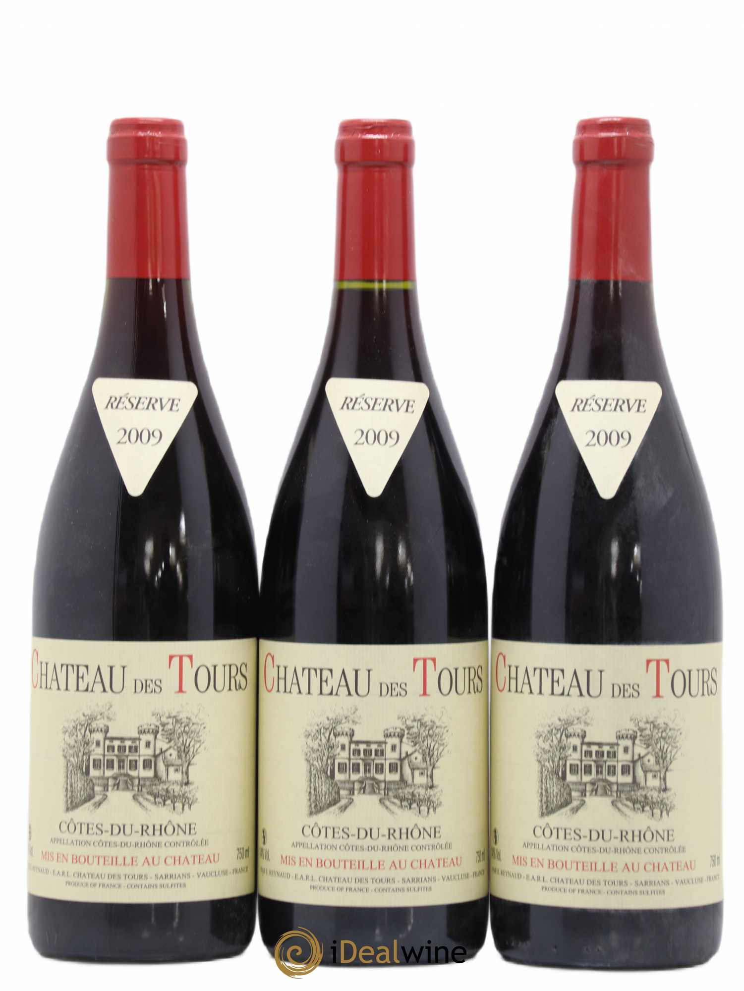 Côtes-du-Rhône Château des Tours Emmanuel Reynaud 2009 - Lot de 3 bouteilles - 0