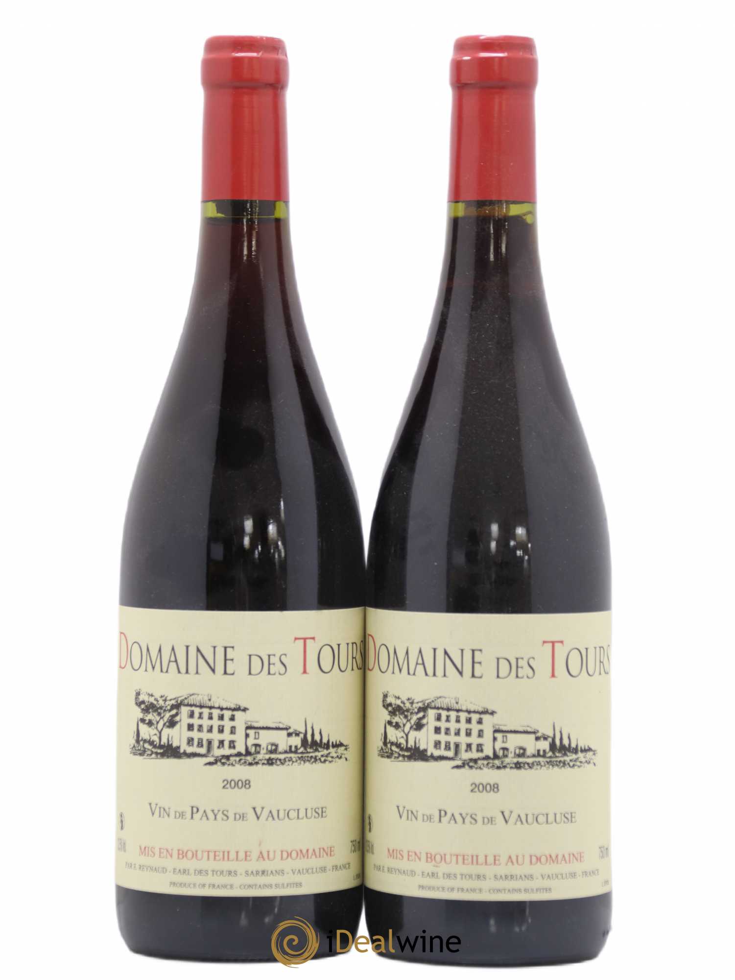 Vaucluse (Vin de Pays de Vaucluse) Domaine des Tours Emmanuel Reynaud 2008 - Lot de 2 bouteilles - 0