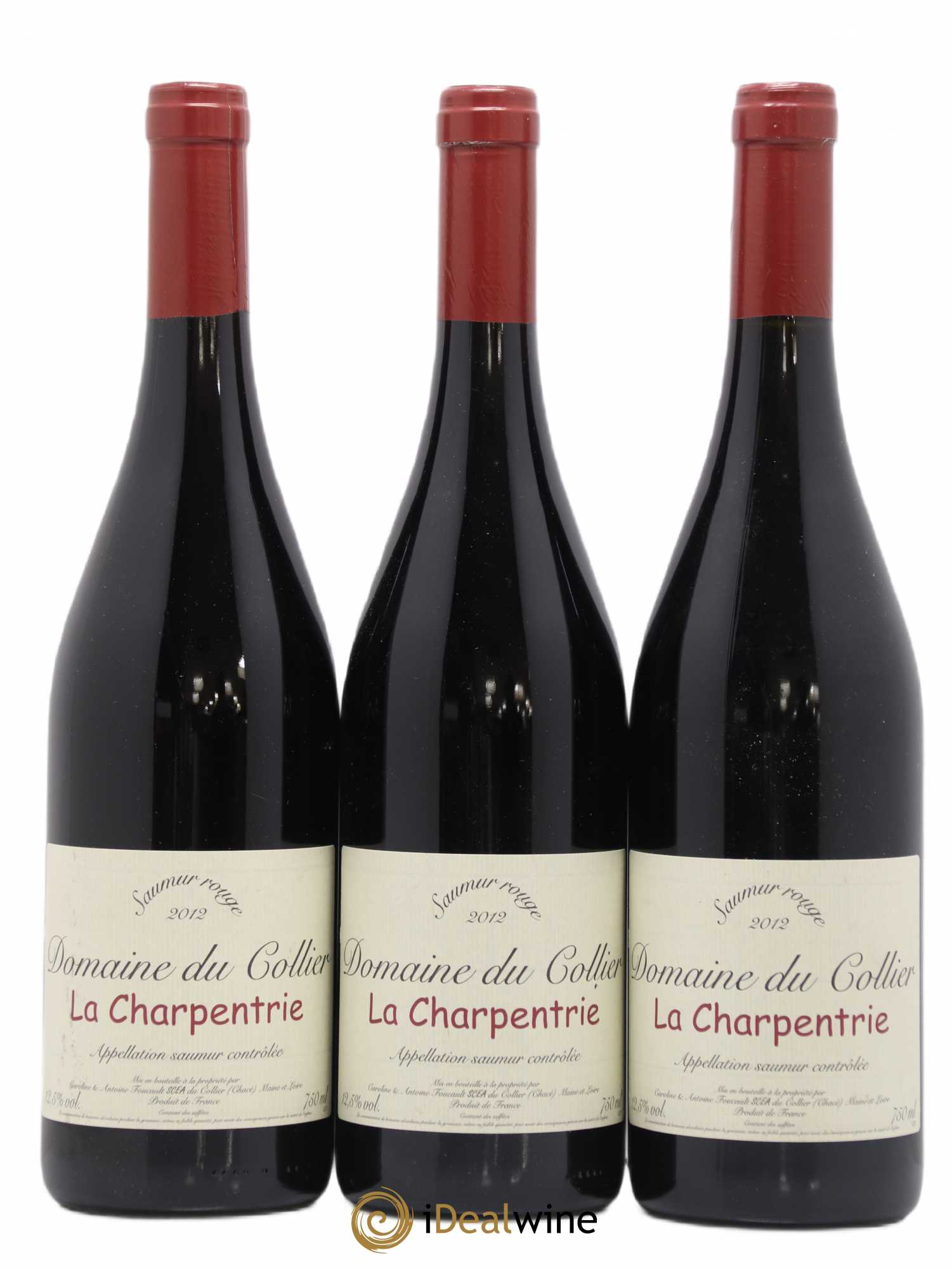 Saumur La Charpentrie Domaine du Collier 2012 - Lot de 3 bouteilles - 0