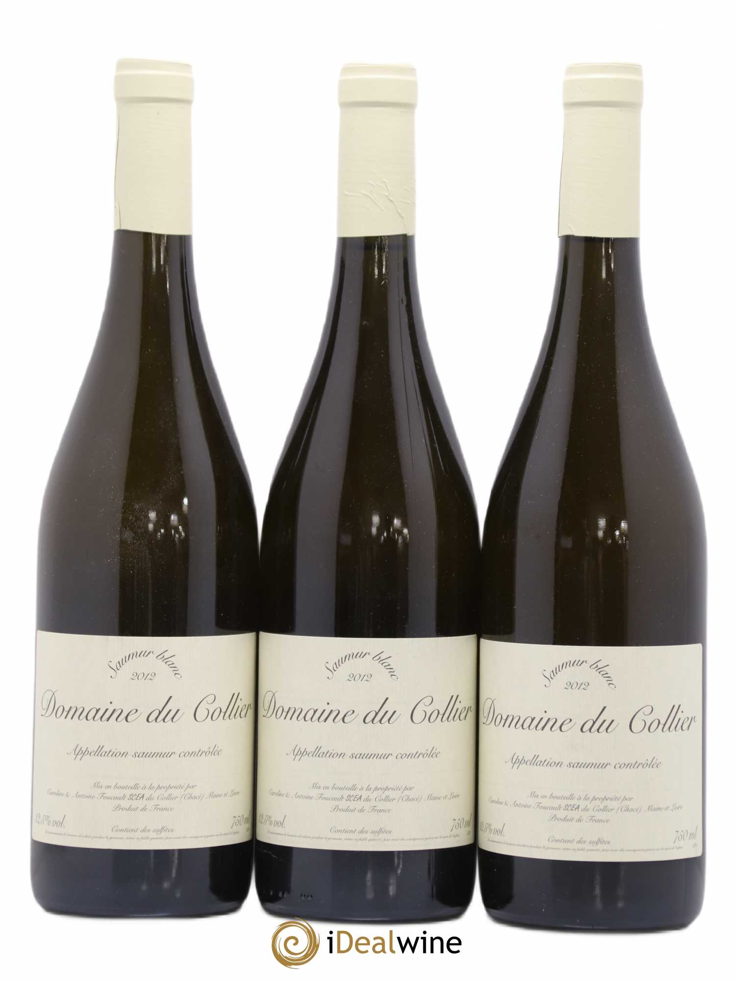 Saumur Domaine du Collier 2012 - Lot de 3 bouteilles - 0