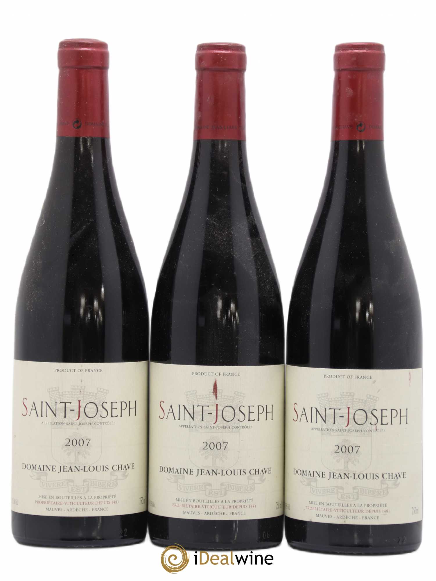 Saint-Joseph Jean-Louis Chave 2007 - Lot de 3 bouteilles - 0