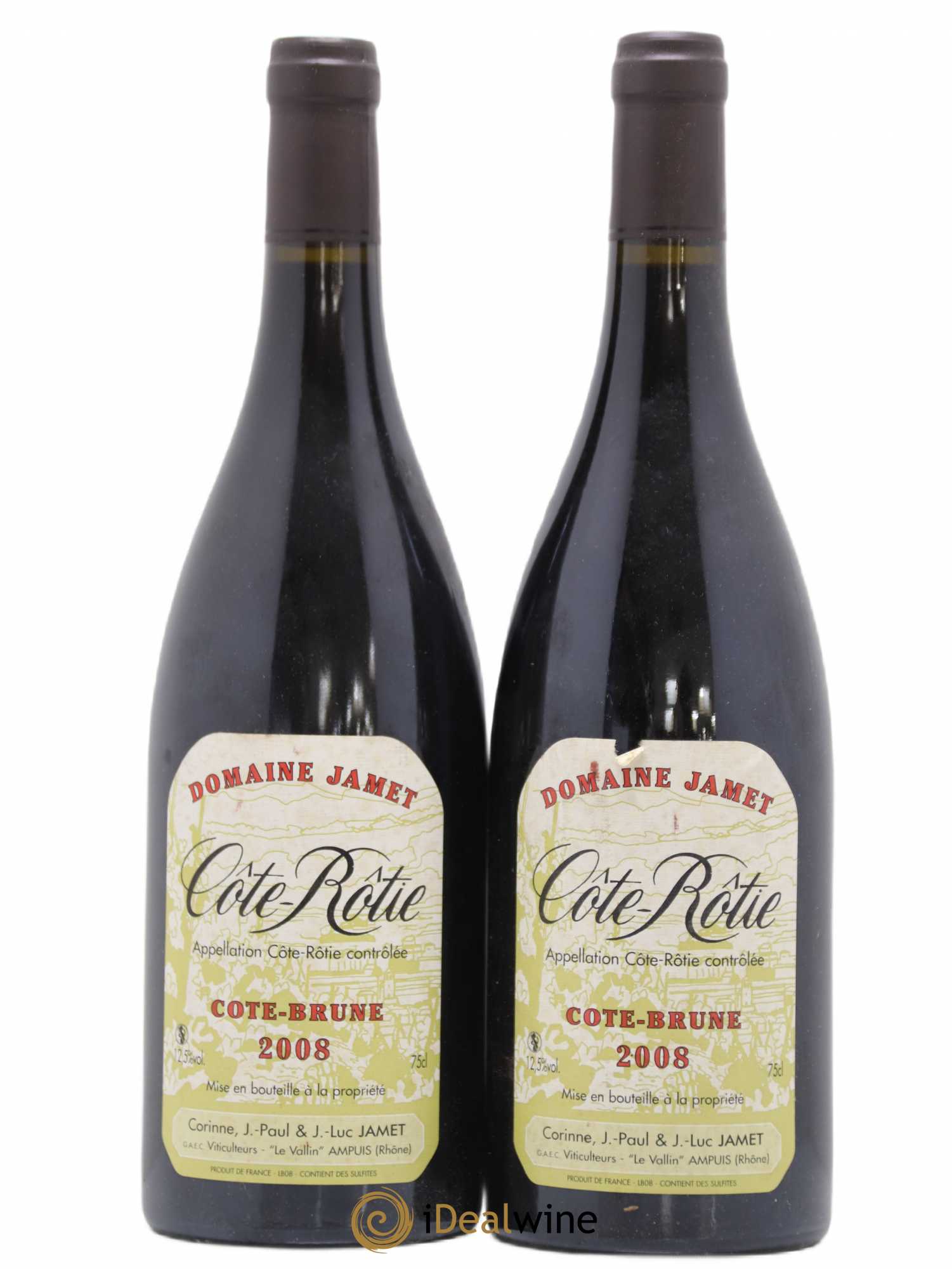 Côte-Rôtie Côte Brune Jamet (Domaine) 2008 - Lot de 2 bouteilles - 0