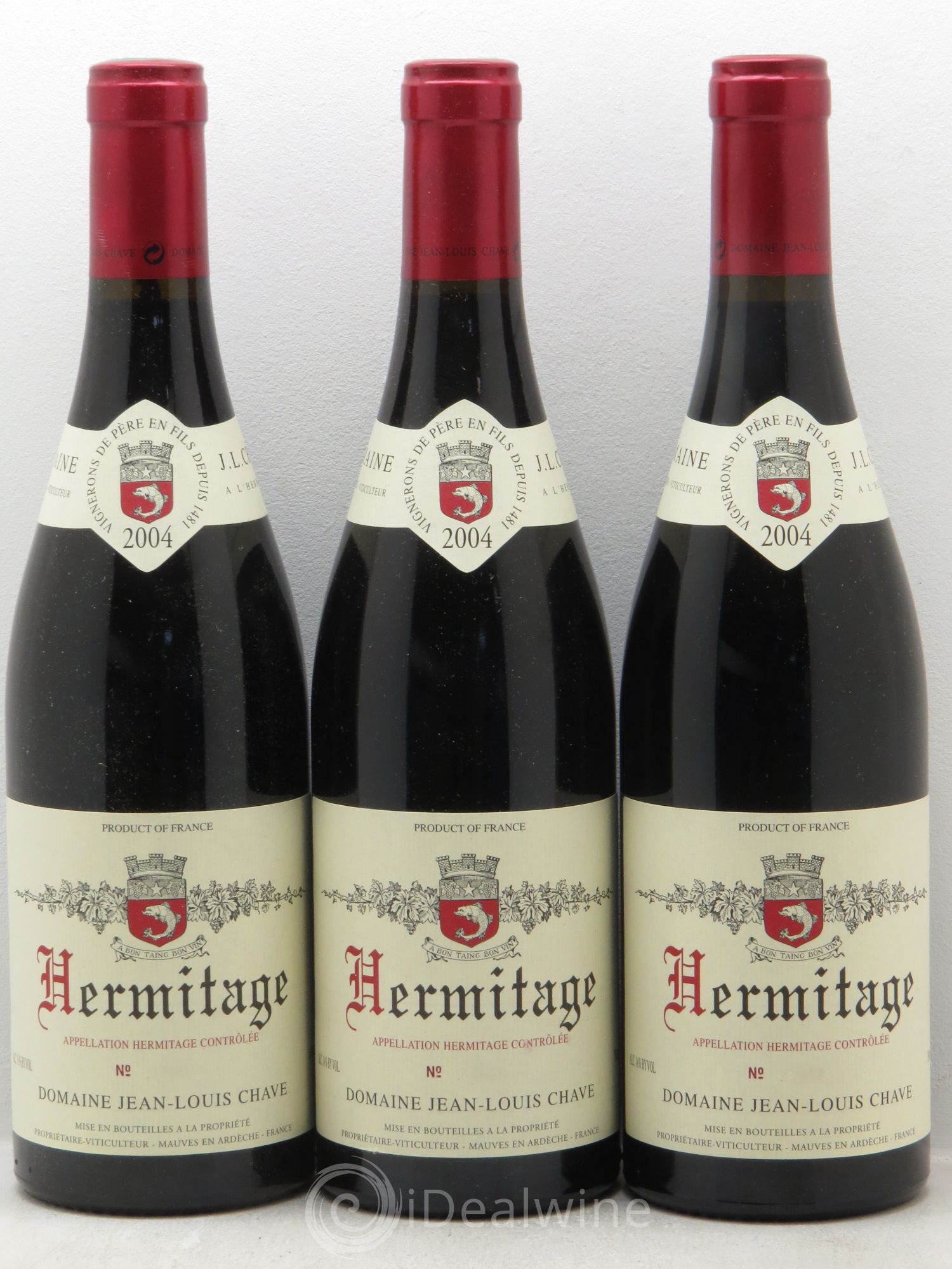 Hermitage Jean-Louis Chave 2004 - Lot de 3 bouteilles - 0