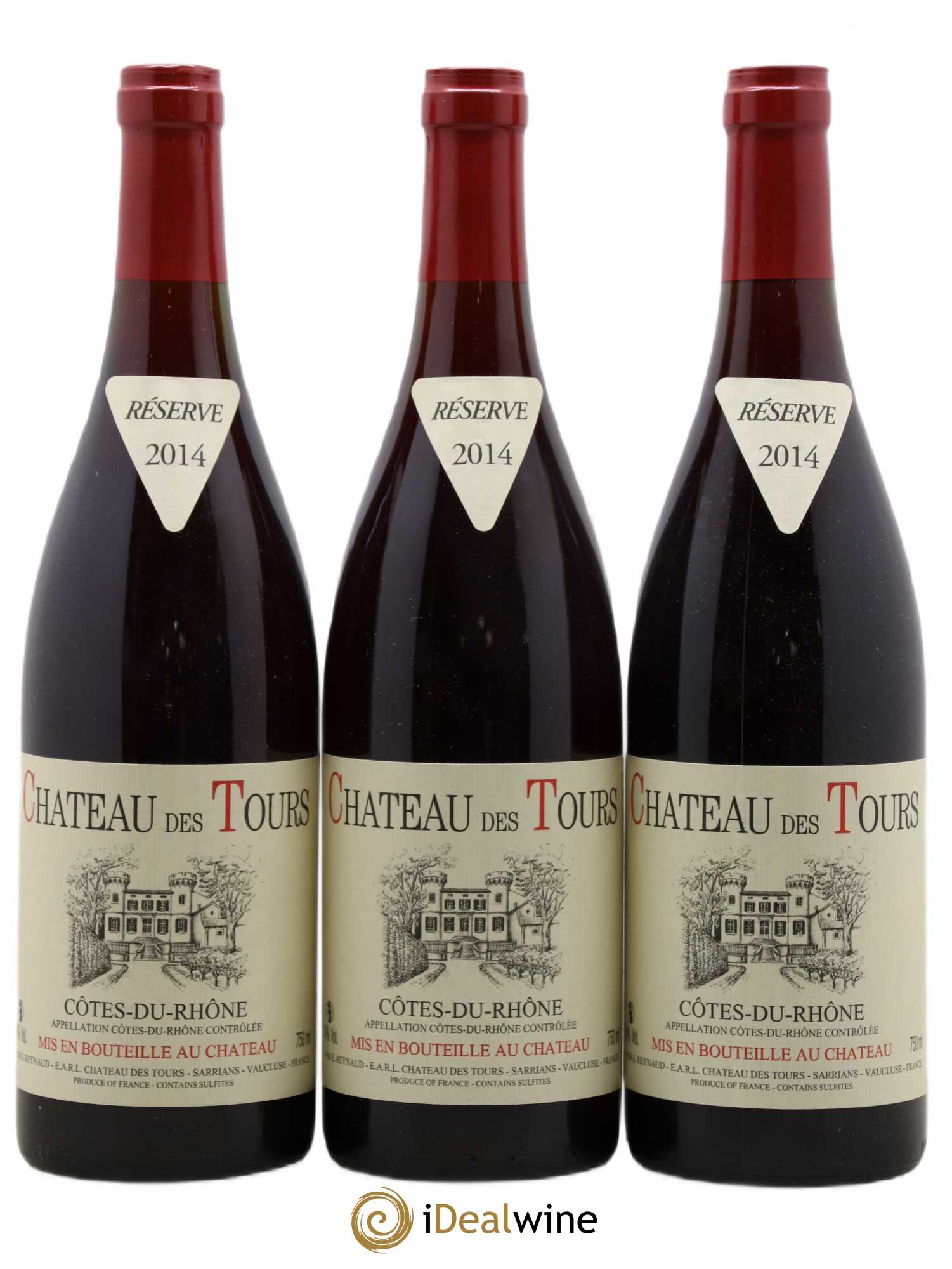 Côtes-du-Rhône Château des Tours Emmanuel Reynaud 2014 - Lot de 3 bouteilles - 0