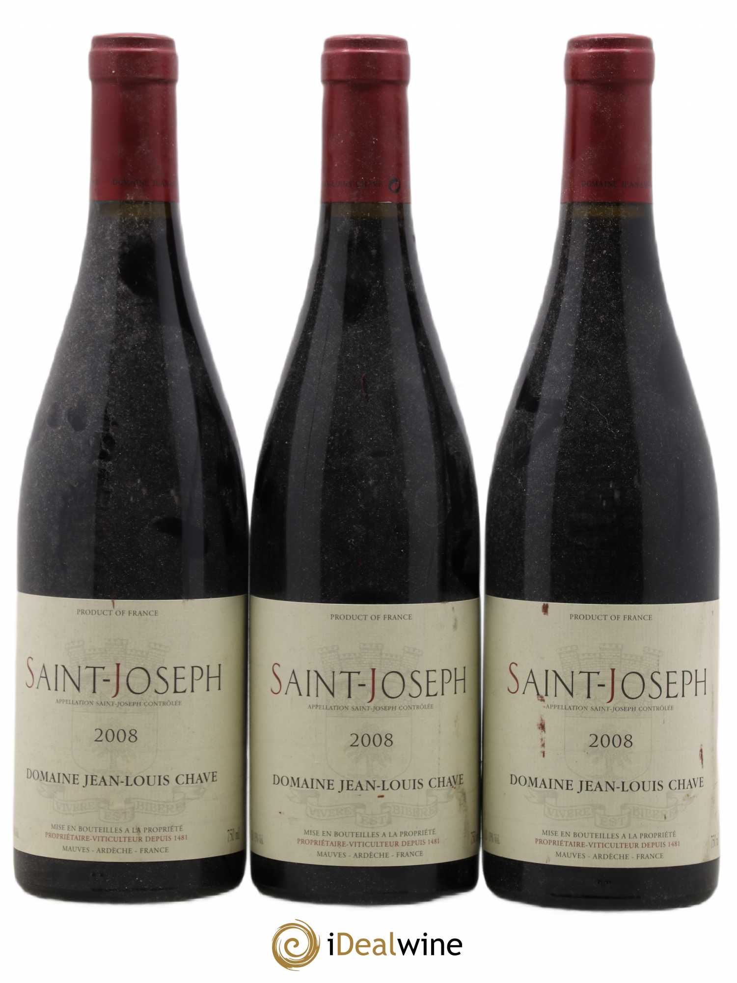 Saint-Joseph Jean-Louis Chave 2008 - Lot de 3 bouteilles - 0