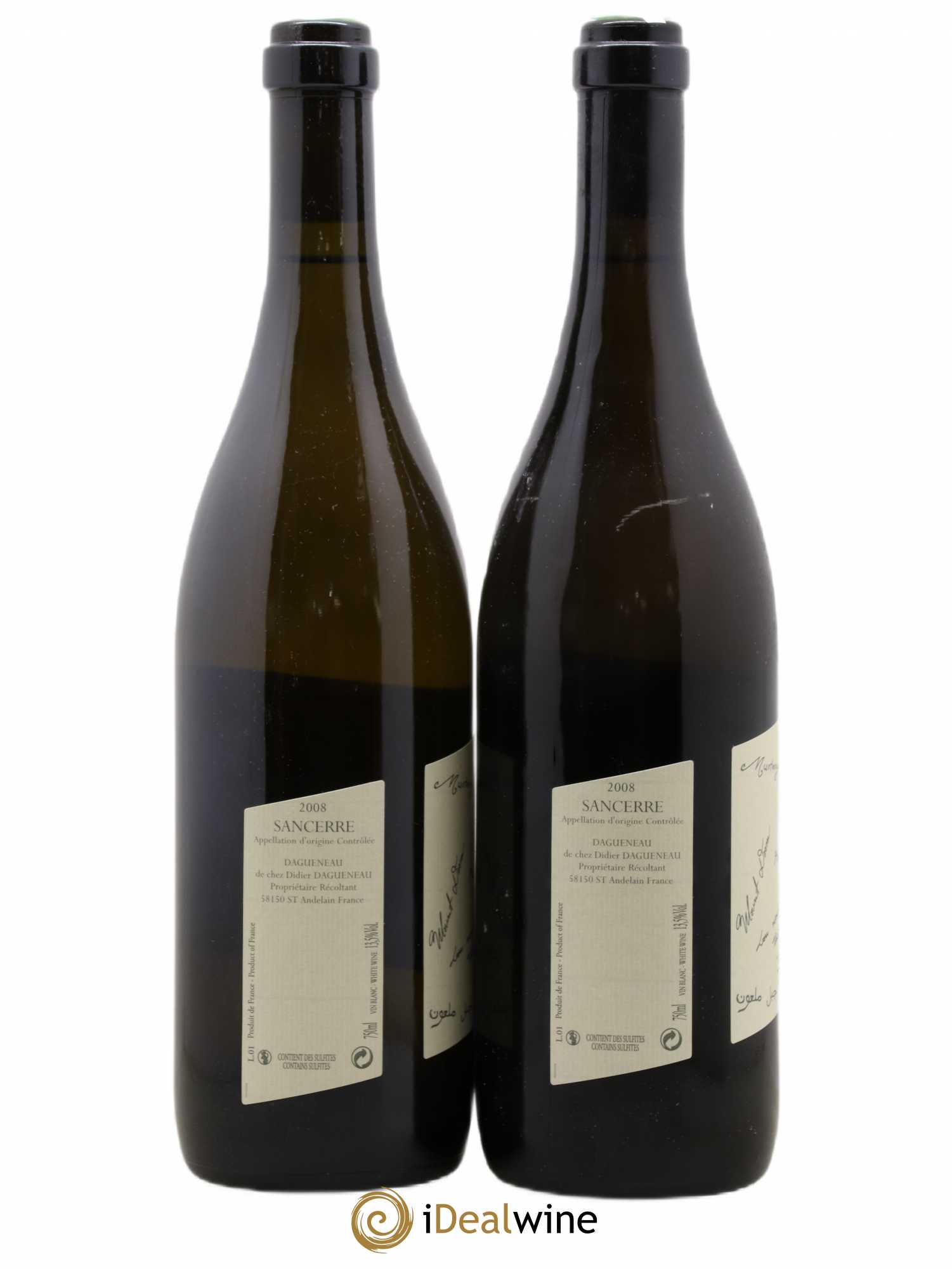 Sancerre Le Mont Damné Chavignol Dagueneau (Domaine Didier - Louis-Benjamin) 2008 - Lot de 2 bouteilles - 1