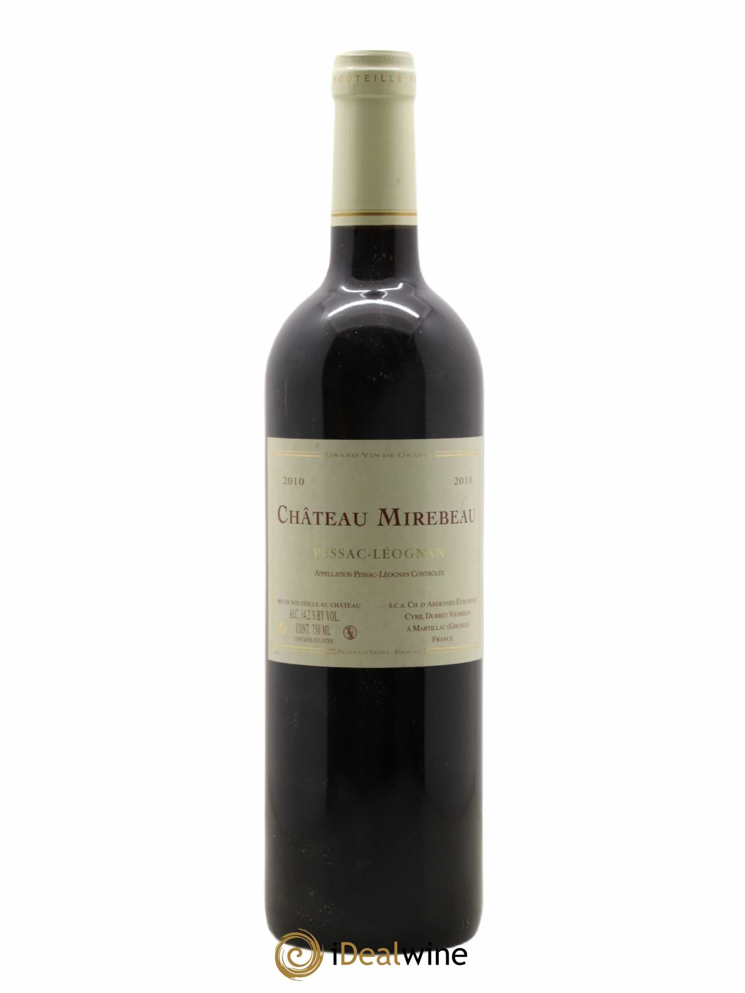 Pessac-Léognan Château Mirebeau 2010 - Lot de 1 bouteille - 0