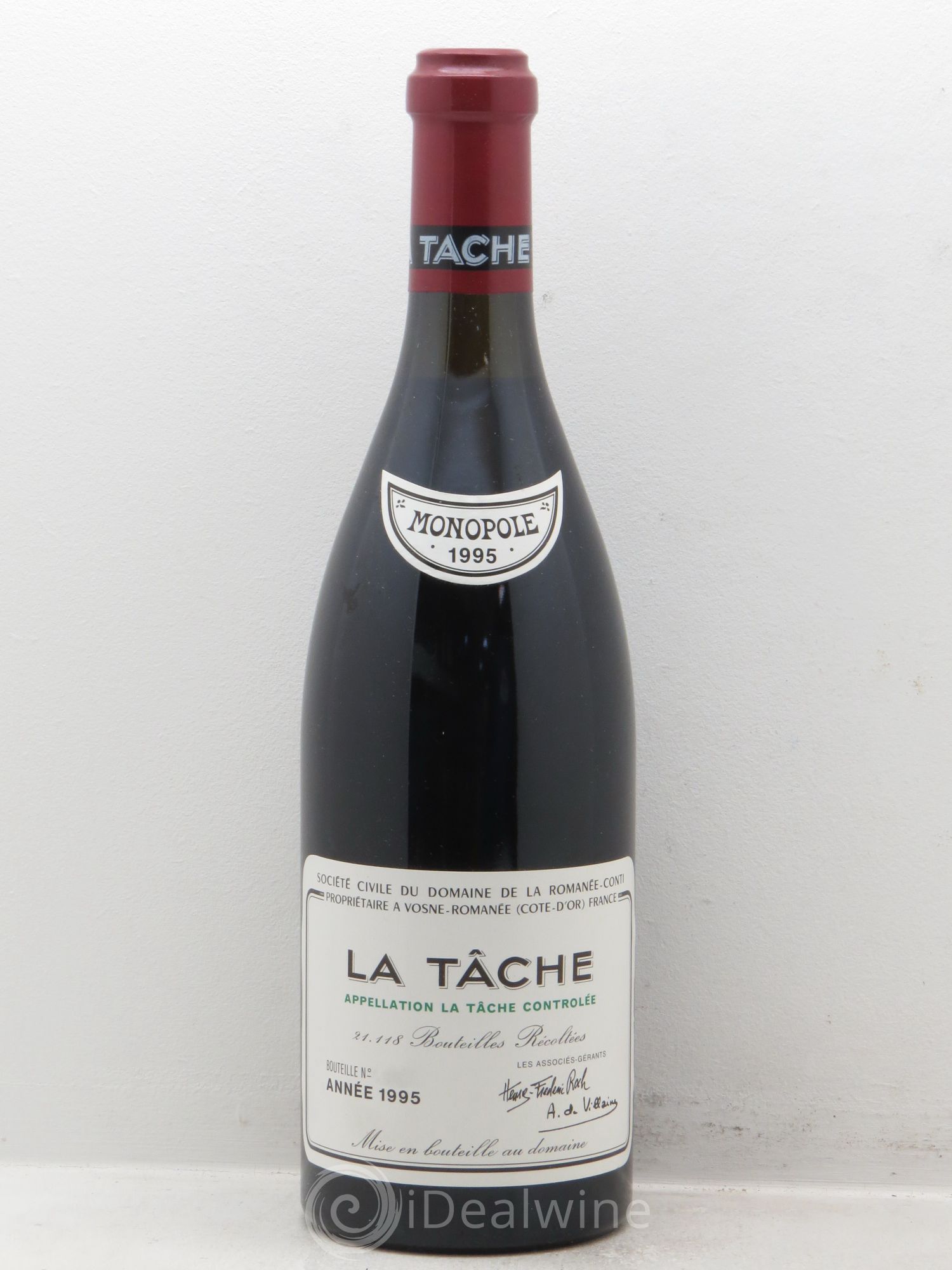 La Tâche Grand Cru Domaine de la Romanée-Conti 1995 - Lot de 1 bouteille - 0