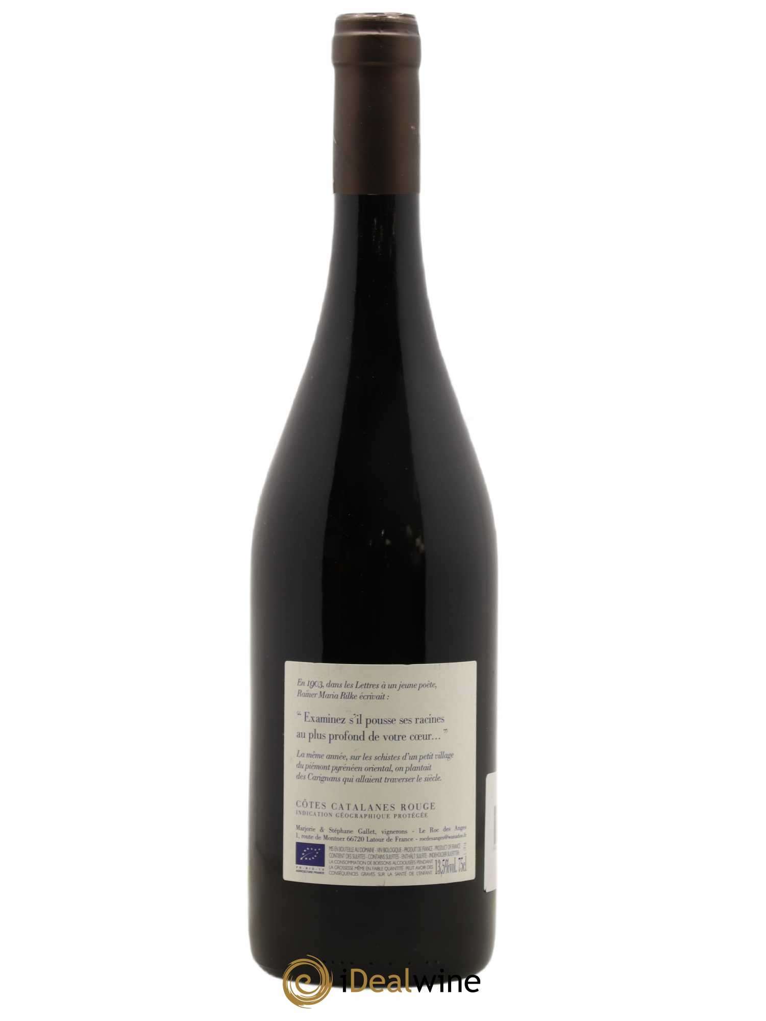 Côtes Catalanes Roc des Anges Carignan 1903 Marjorie et Stéphane Gallet 2016 - Lot de 1 bouteille - 1