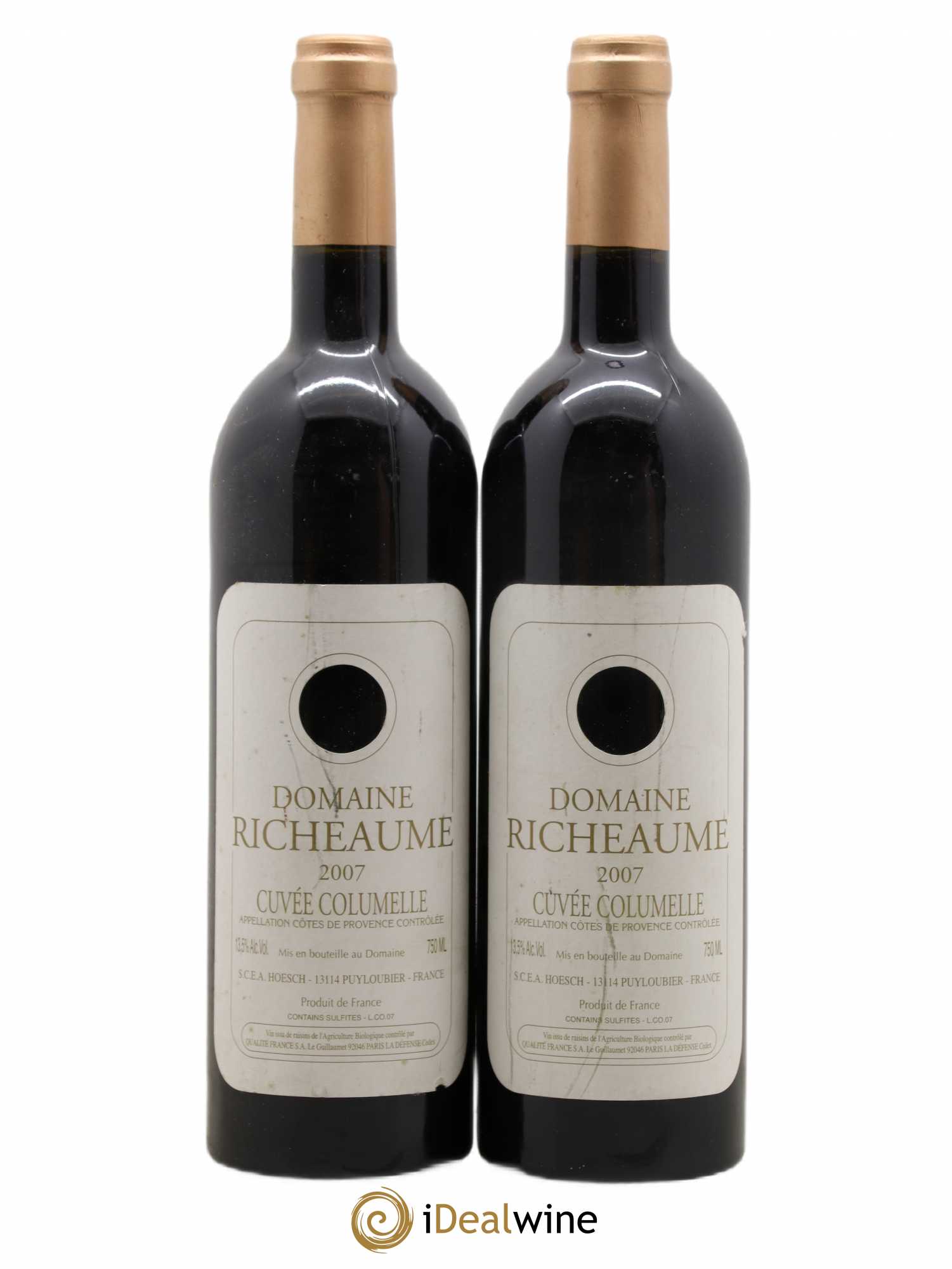 Côtes de Provence Richeaume cuvée Columelle 2007 - Lot de 2 bouteilles - 0