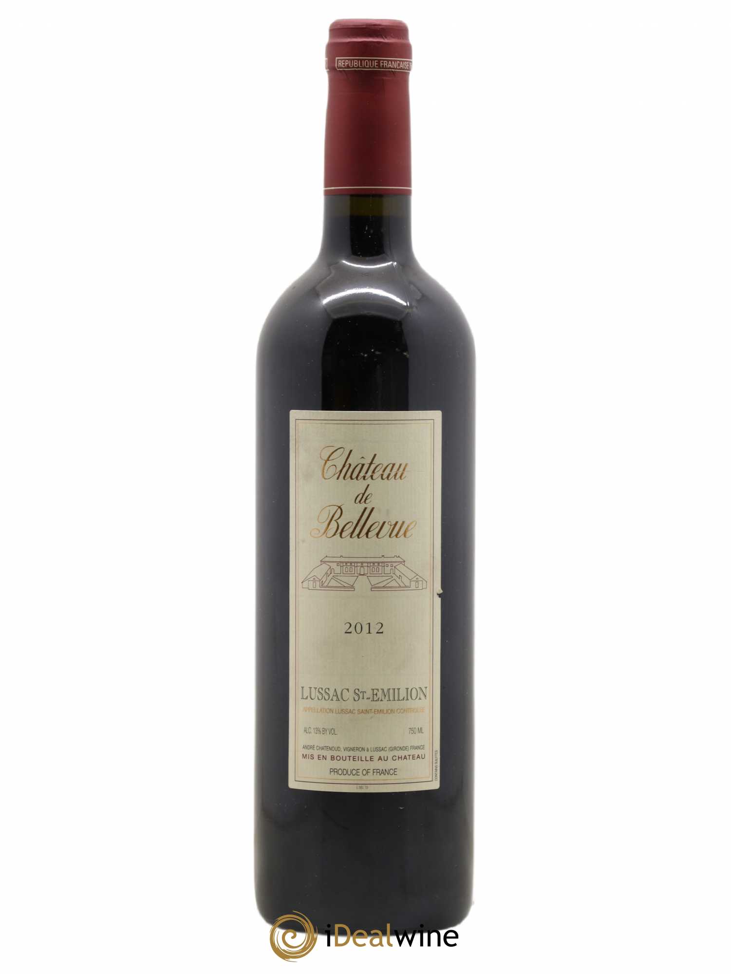 Lussac Saint-Émilion Château Bellevue 2012 - Lot de 1 bouteille - 0