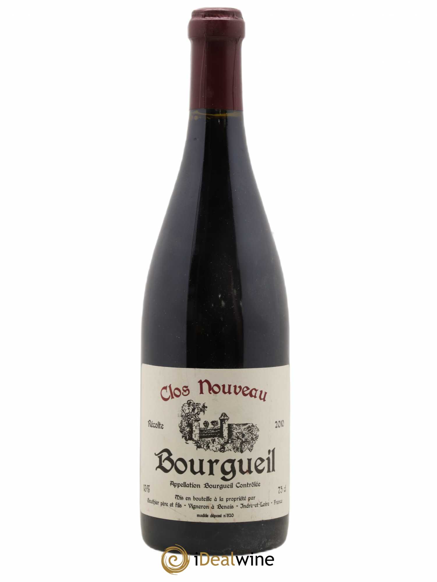 Bourgueil Clos Nouveau Domaine du Bel Air 2010 - Lot de 1 bouteille - 0