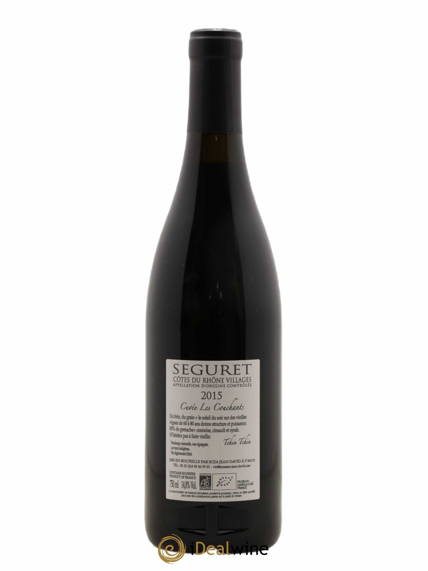 Côtes-du-Rhône Seguret Jean David Les Couchants 2015 - Posten von 1 Flasche - 1