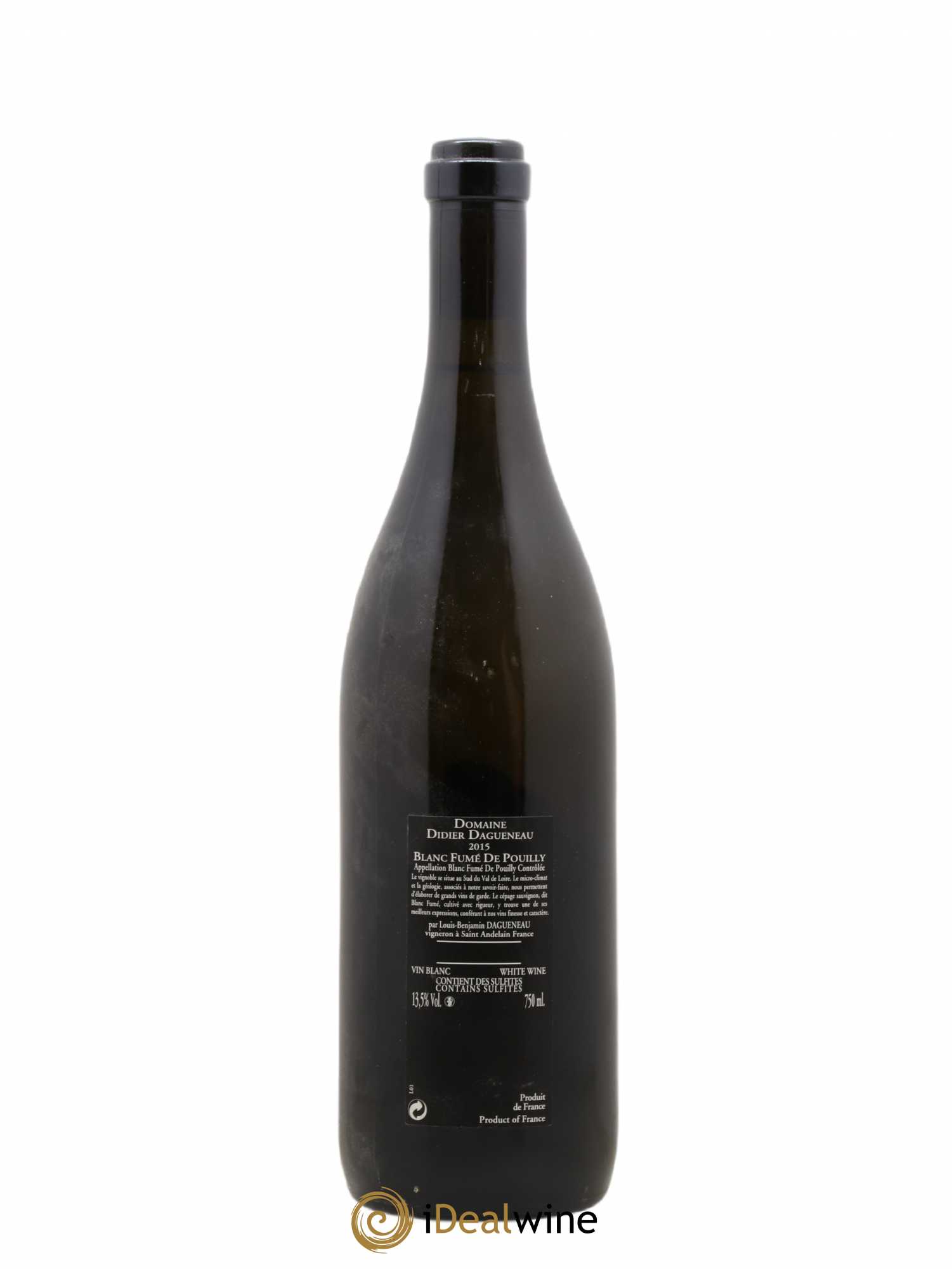 Vin de France (anciennement Pouilly-Fumé) Silex Dagueneau (Domaine Didier - Louis-Benjamin) 2015 - Lot de 1 bouteille - 1