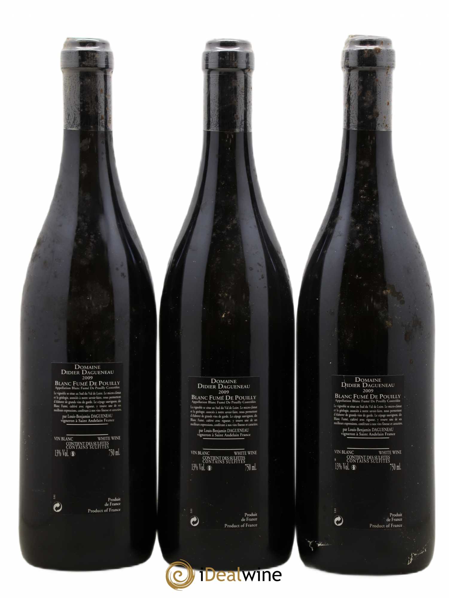 Vin de France (anciennement Pouilly-Fumé) Silex Dagueneau (Domaine Didier - Louis-Benjamin) 2009 - Lot de 3 bouteilles - 1