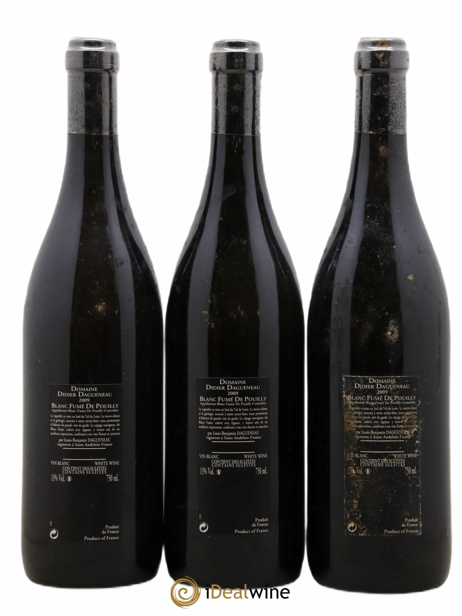 Vin de France (anciennement Pouilly-Fumé) Silex Dagueneau (Domaine Didier - Louis-Benjamin) 2009 - Lot de 3 bouteilles - 1