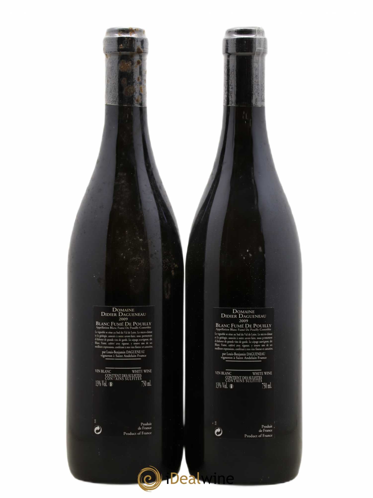 Vin de France (anciennement Pouilly-Fumé) Silex Dagueneau (Domaine Didier - Louis-Benjamin) 2009 - Lot de 2 bouteilles - 1