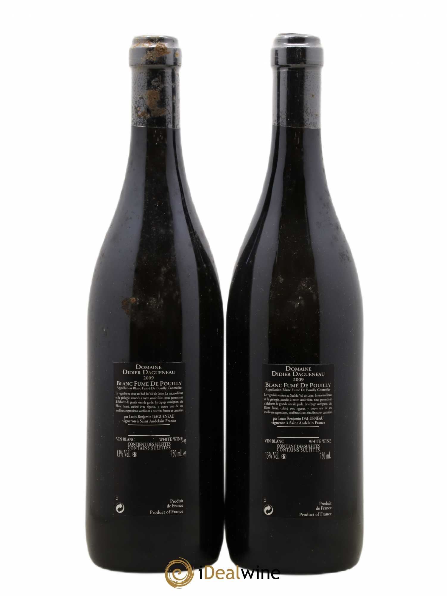 Vin de France (anciennement Pouilly-Fumé) Silex Dagueneau (Domaine Didier - Louis-Benjamin) 2009 - Lot de 2 bouteilles - 1