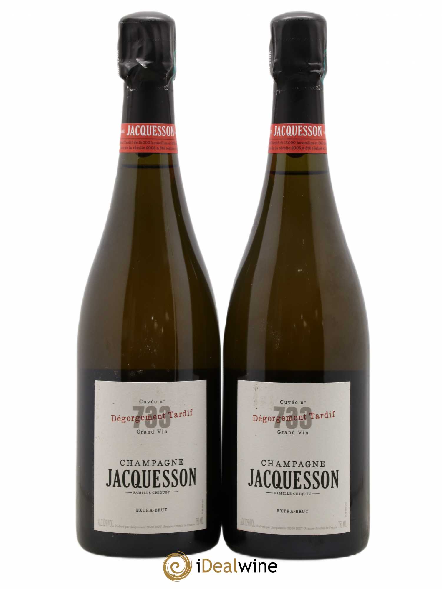 Cuvée 733 DT (Dégorgement Tardif) Jacquesson - Posten von 2 Flaschen - 0