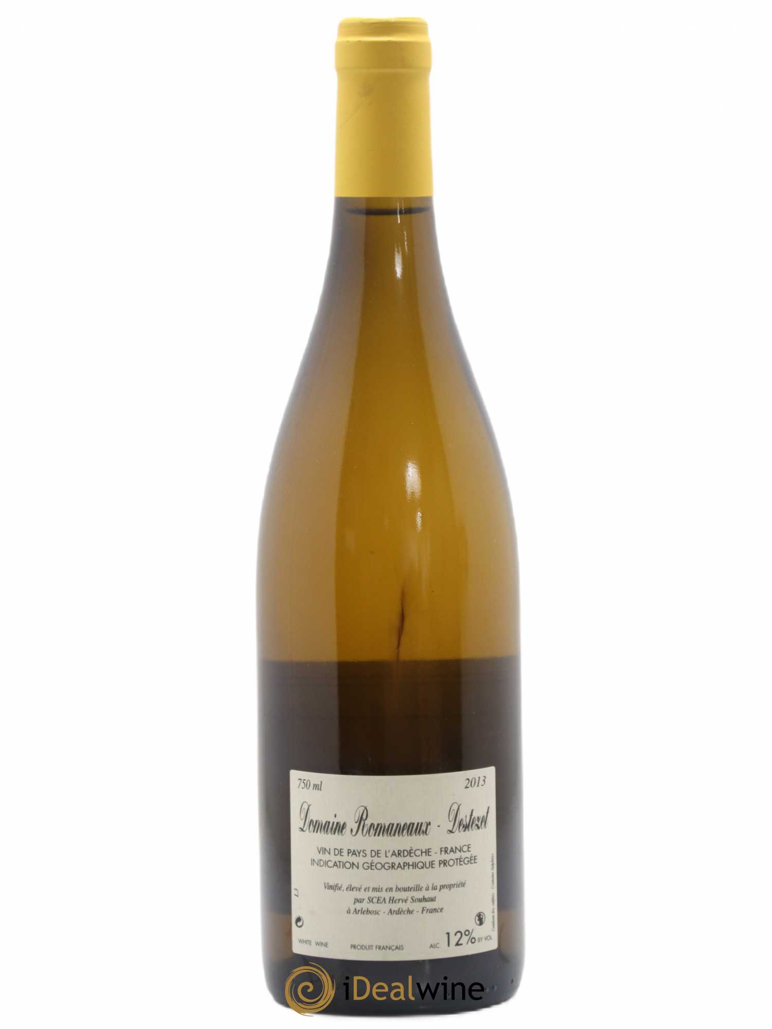 Ardèche (Vin de Pays) Hervé Souhaut - Domaine Romaneaux-Destezet 2013 - Lot de 1 bouteille - 1