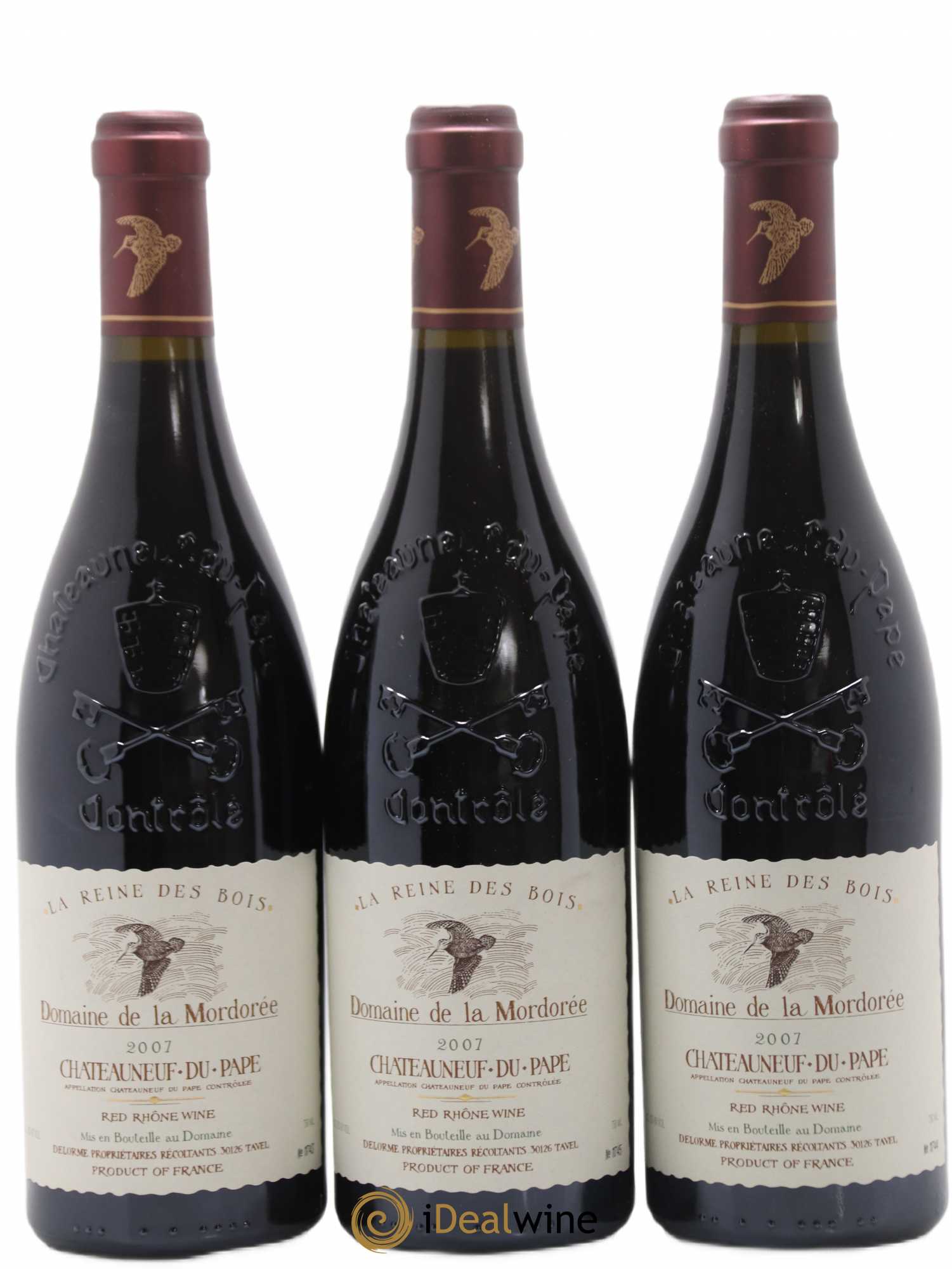 Châteauneuf-du-Pape  Cuvée de la Reine des Bois La Mordorée (Domaine de) 2007 - Lot de 6 bouteilles - 1